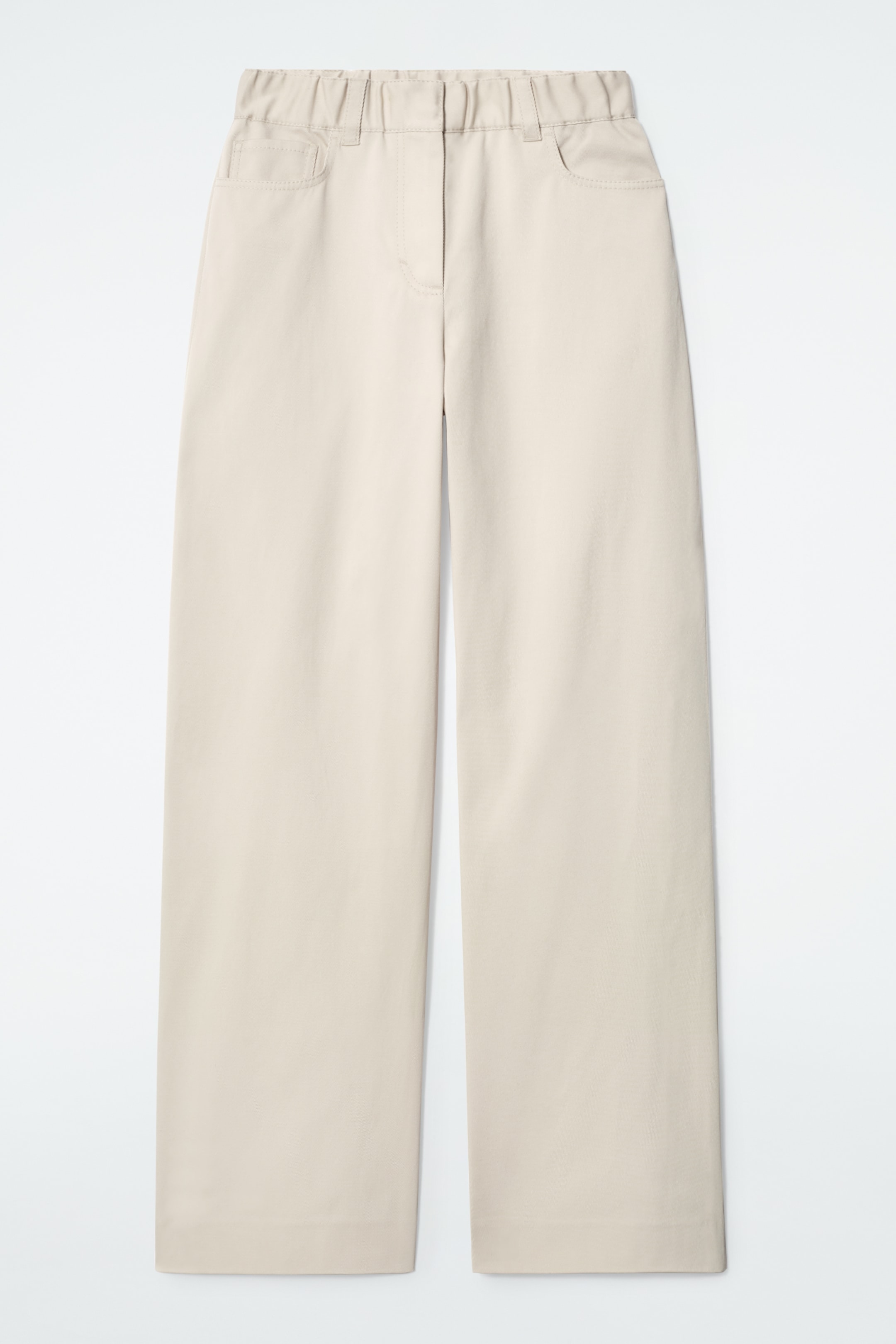 Se større billede: BOMULDSBUKSER MED VIDE BEN - LYS BEIGE - DAME | H&M DK 7