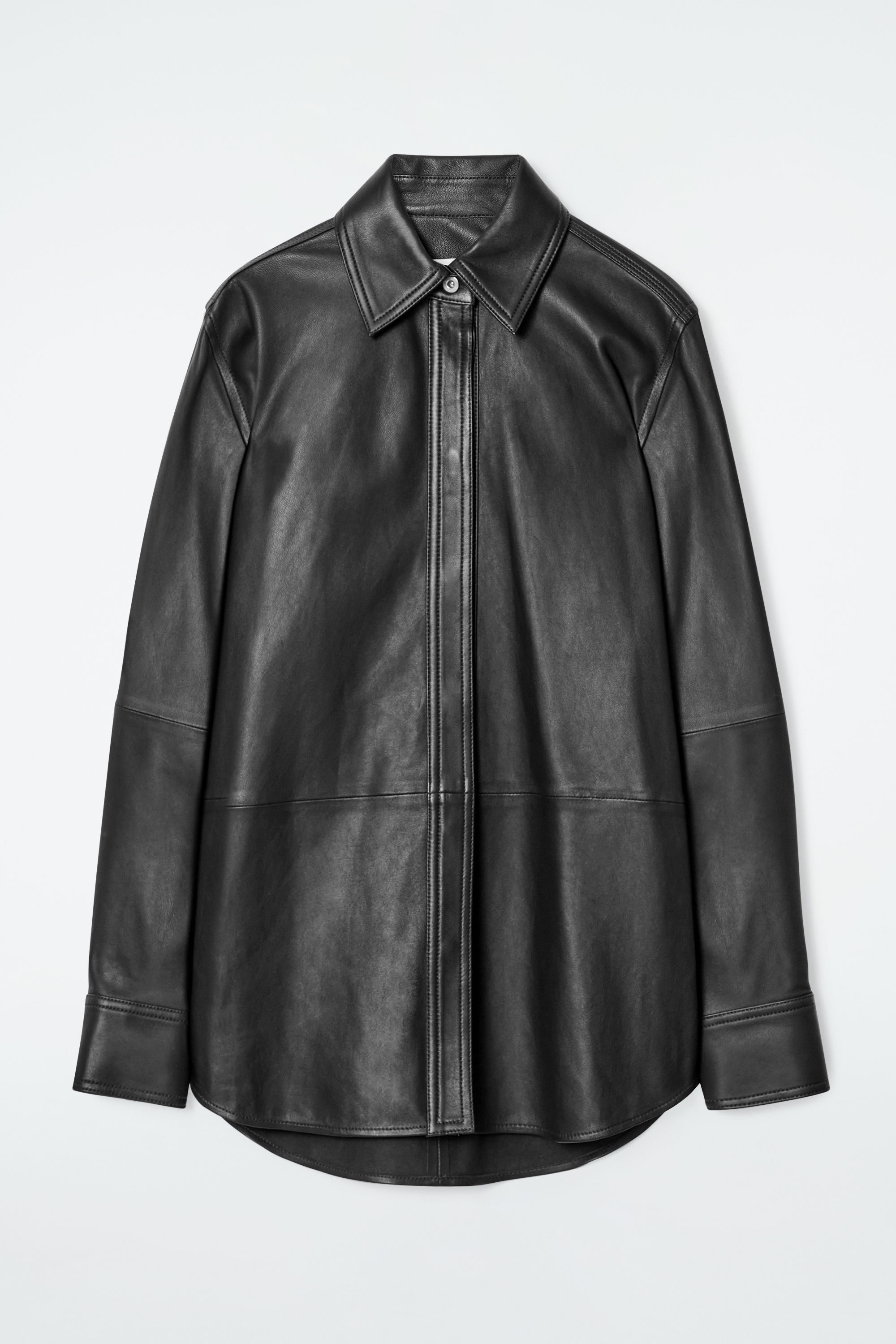 高*士様 c diem washable leather shirt ccp j LeatherCraze Genuine Lambskin Black Leather Shirt - Half