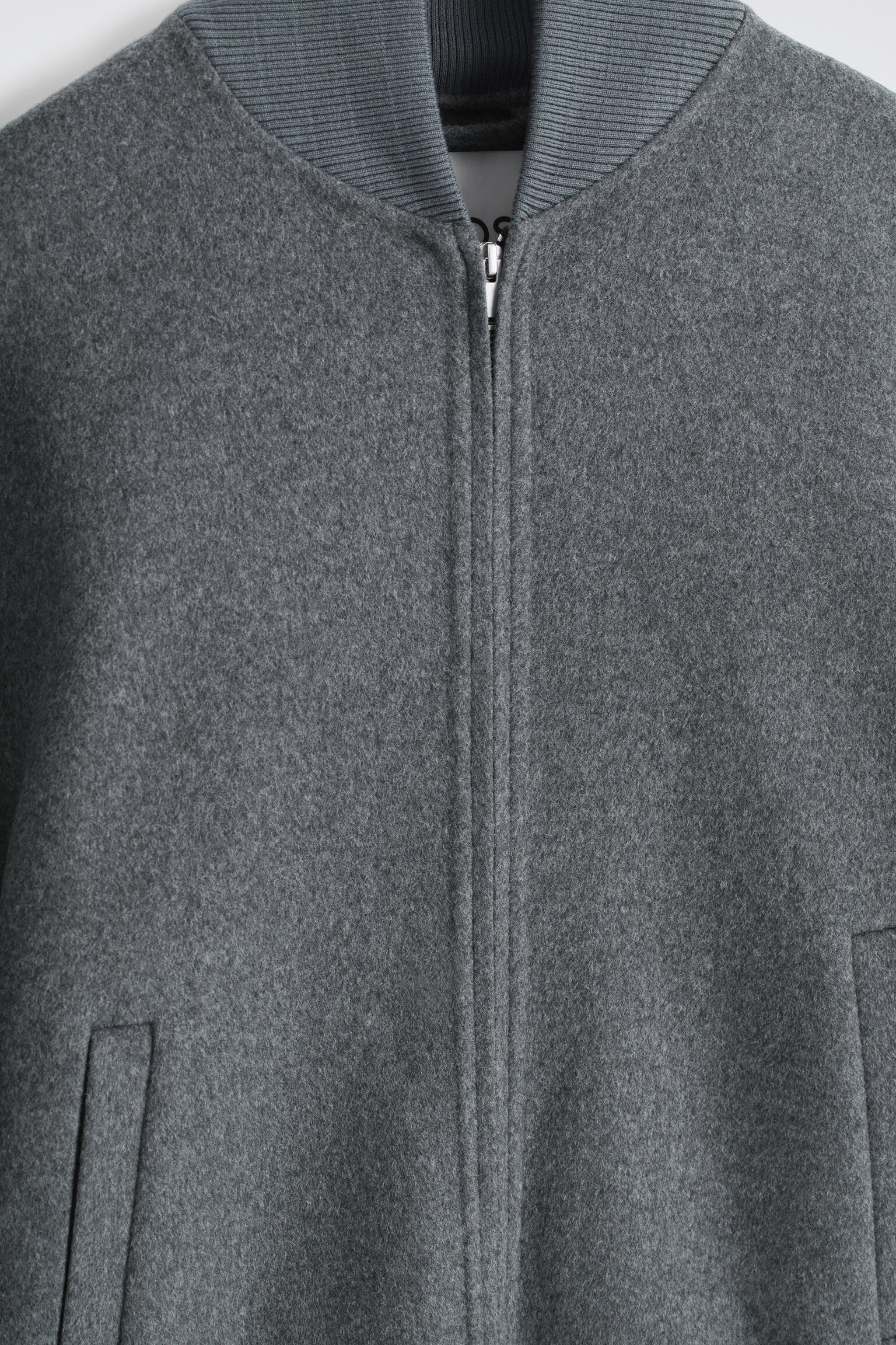 BOMBERJACKE AUS DOUBLEFACE-WOLLE - Dunkelgrau/NAVYBLAU - 6