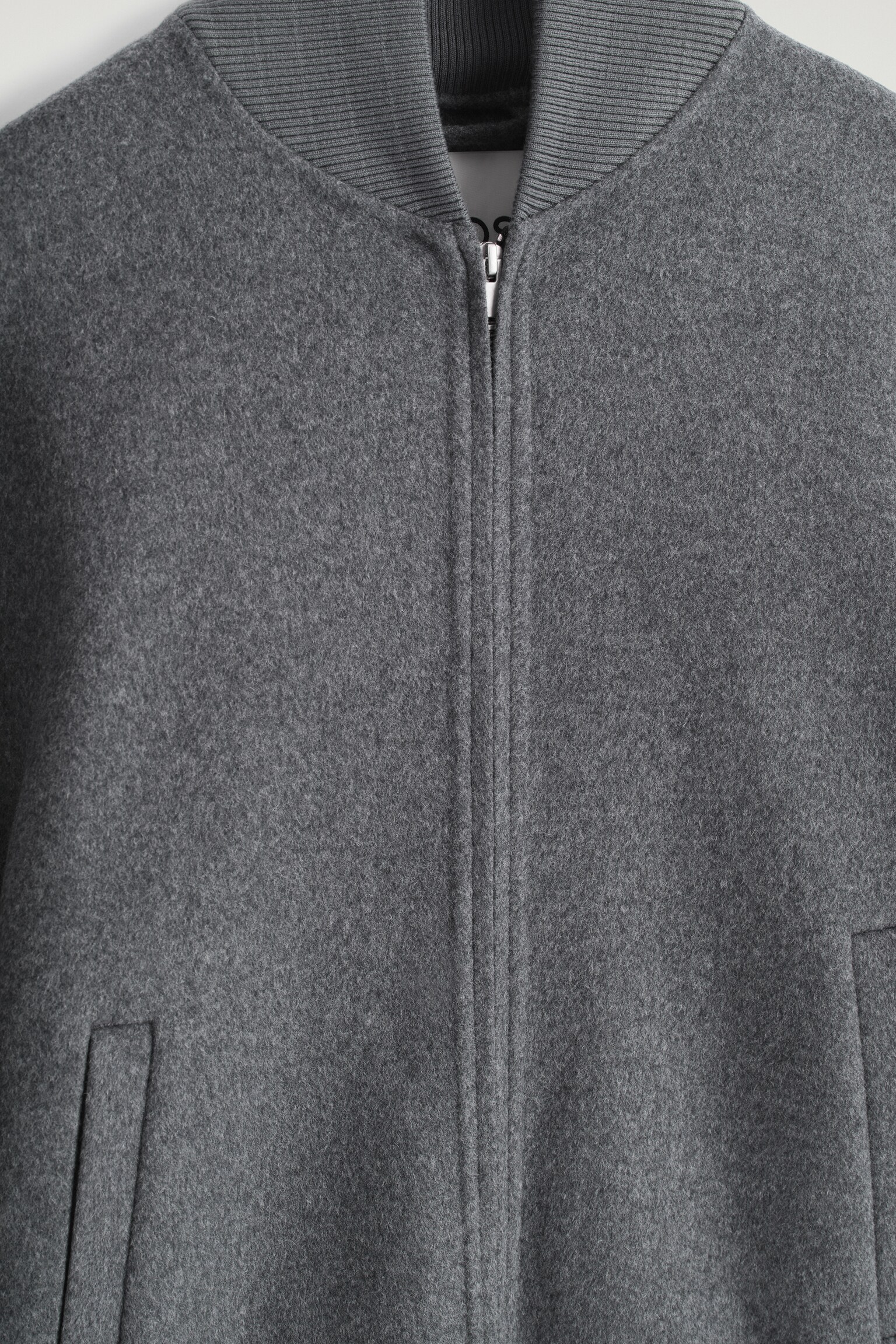 CHAQUETA BOMBER DE LANA - GRIS OSCURO - 5
