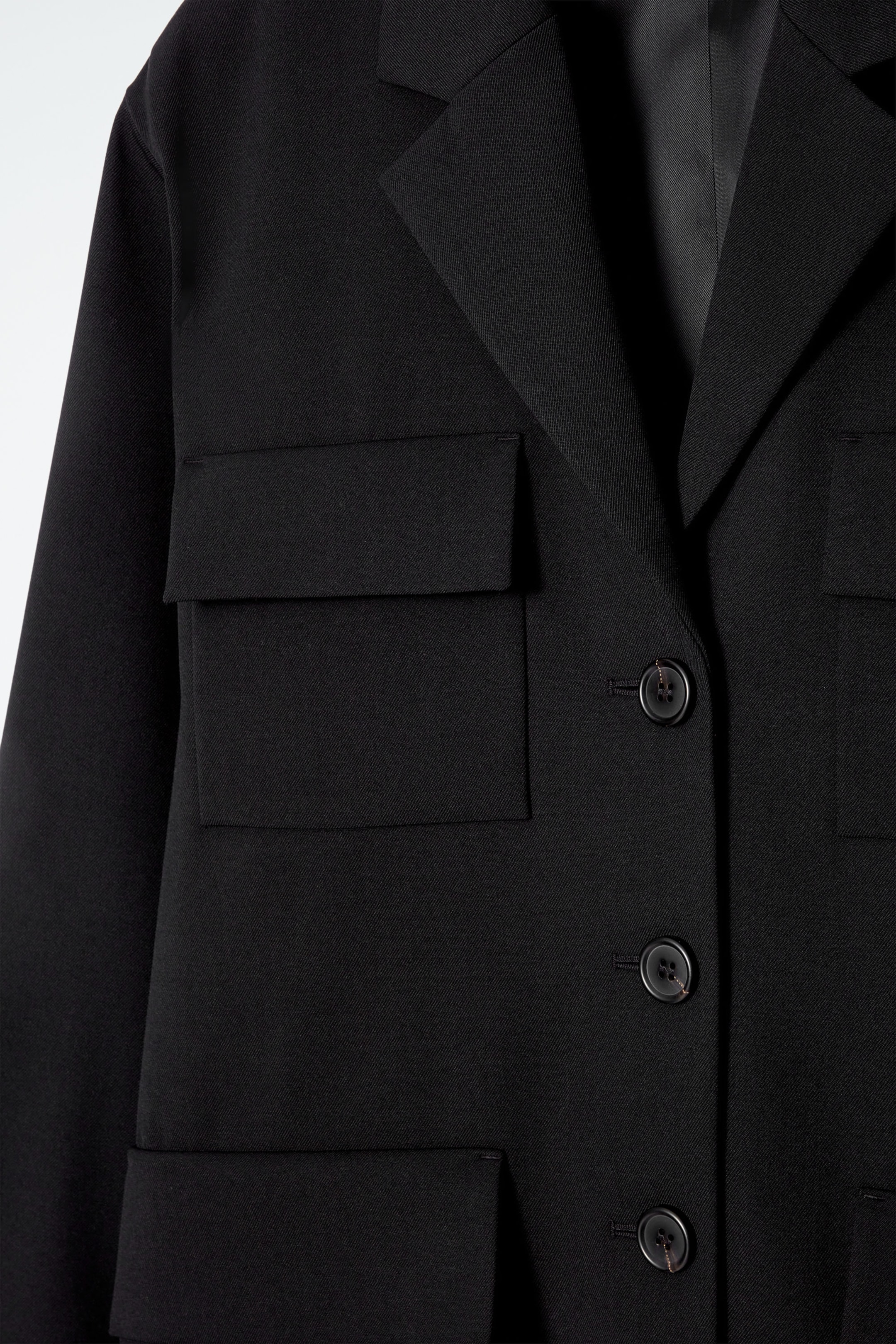 RELAXED SINGLE-BREASTED UTILITY BLAZER