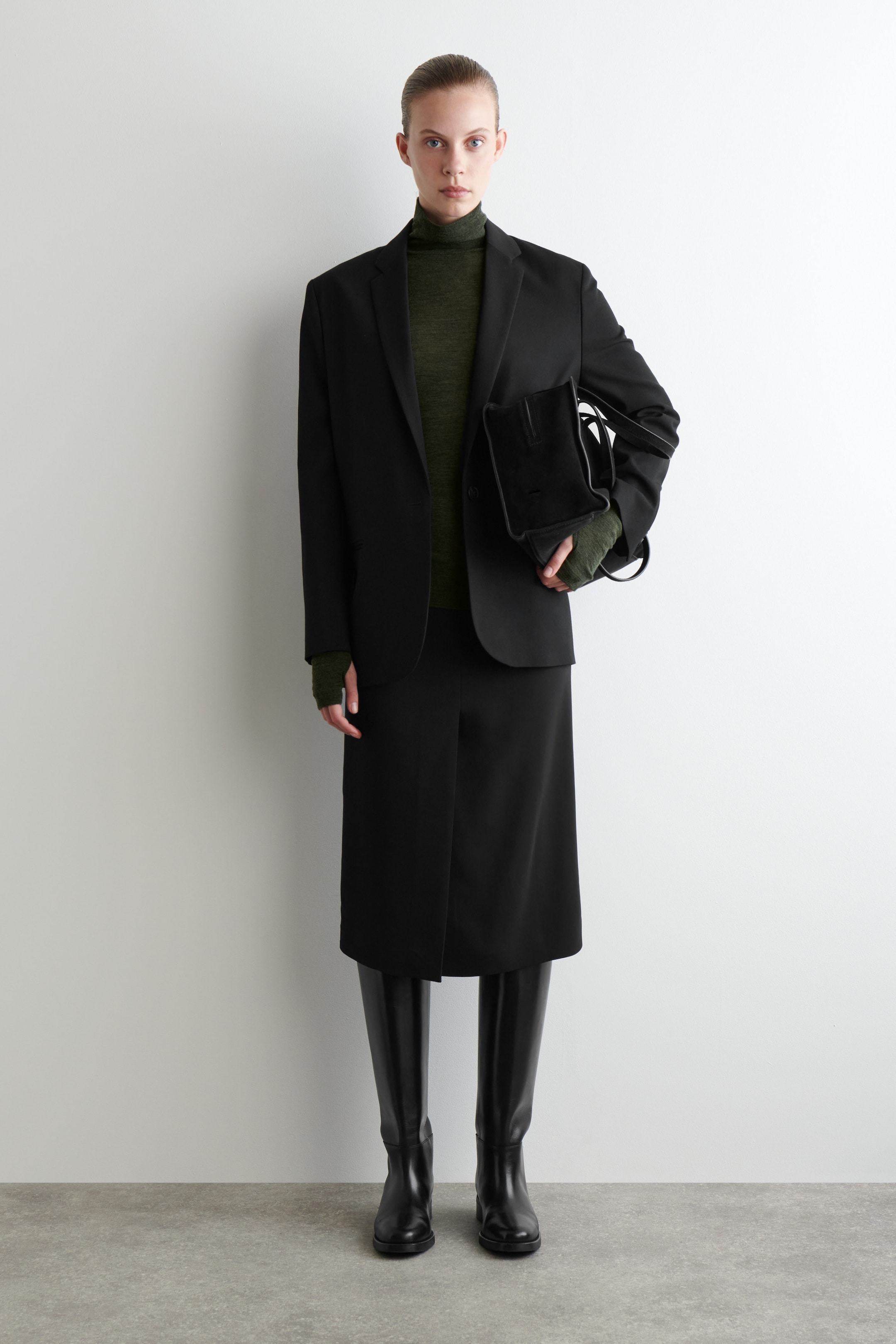 MERINO WOOL HIGH-NECK TOP