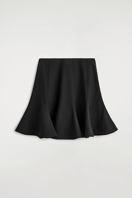 FLARED MINI SKIRT — BLACK 2