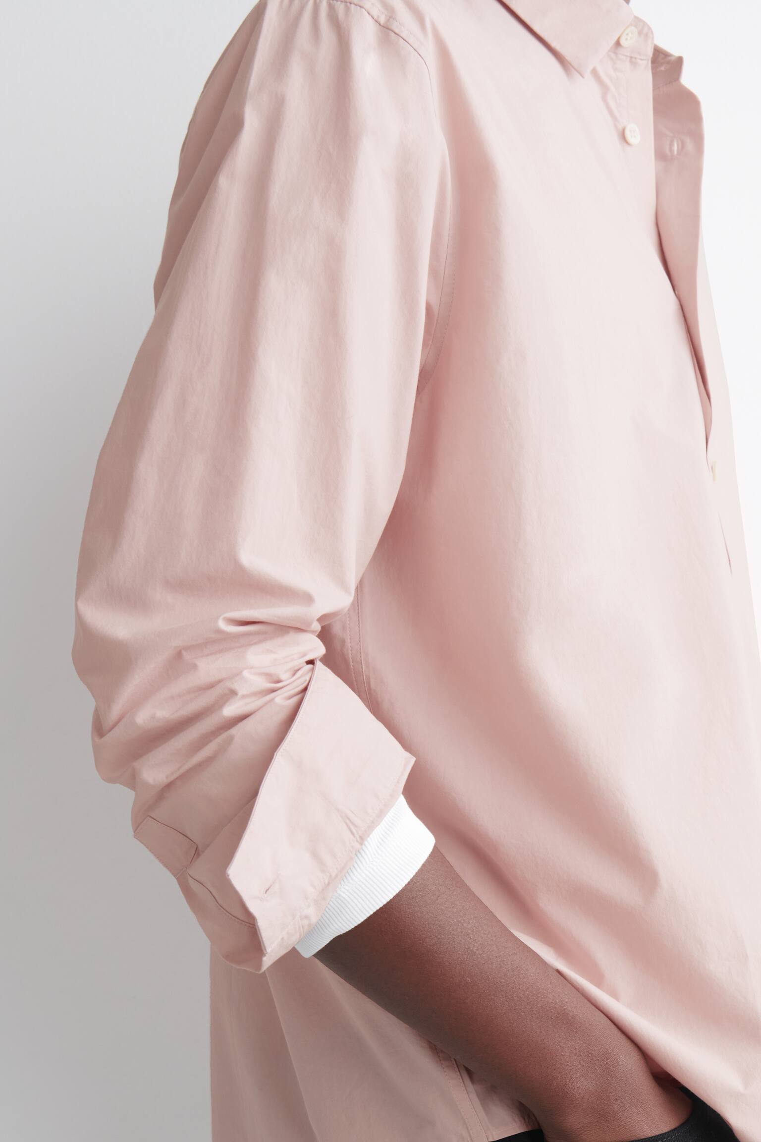 חולצת פימה-כותנה רגילה - LIGHT PINK/בז' - 5