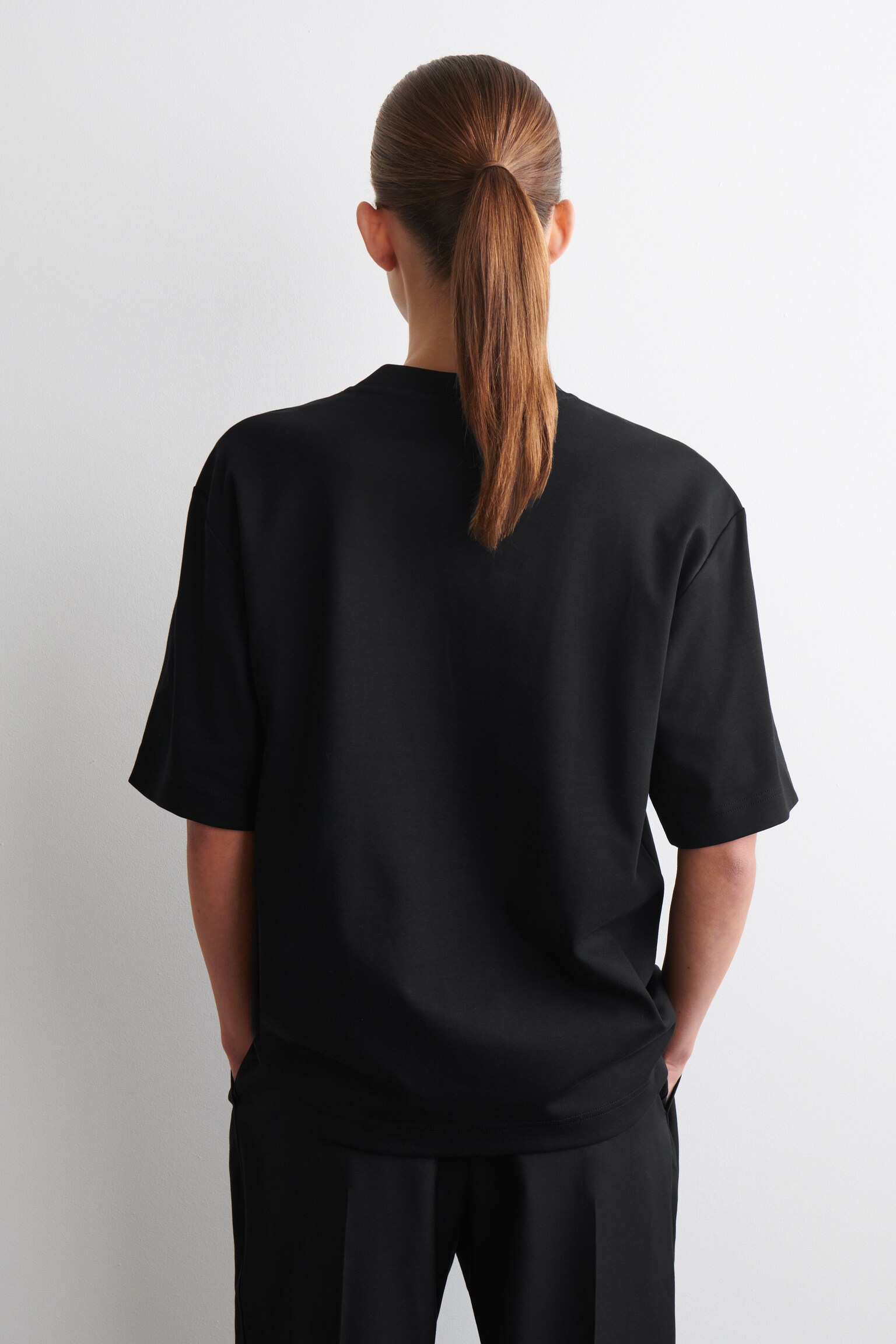 T-SHIRT OVERSIZE - NOIR/BLANC/BRUN FONCÉ/ROSE - 5