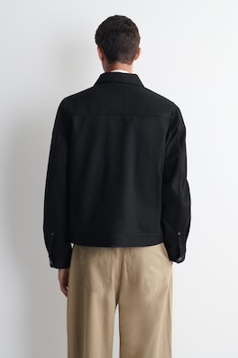 RAW SELVEDGE DENIM JACKET — BLACK 5