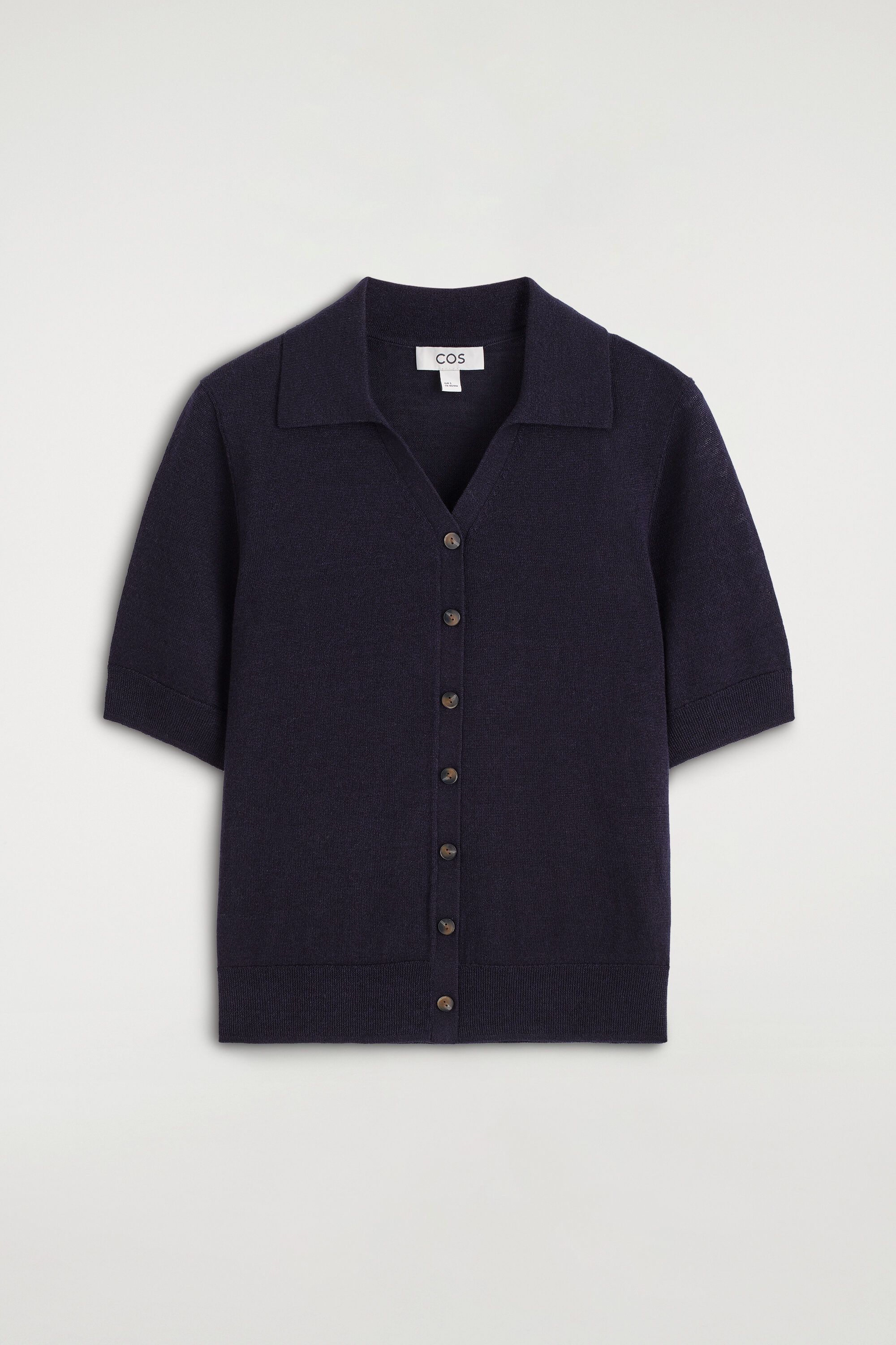 Knitted Linen-merino Short-sleeved Shirt