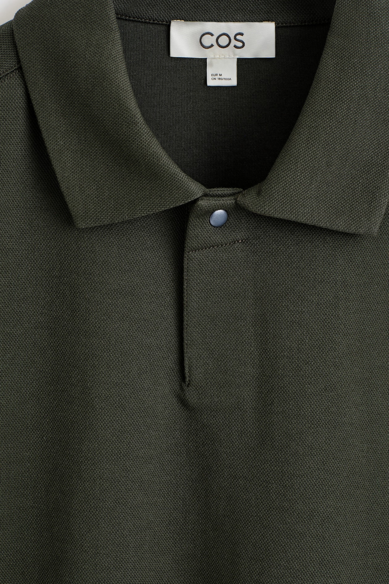 COTTON-PIQUÉ POLO SHIRT — DARK GREEN