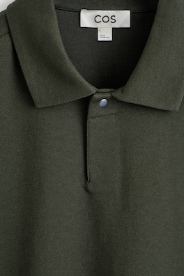 COTTON-PIQUÉ POLO SHIRT — DARK GREEN 6