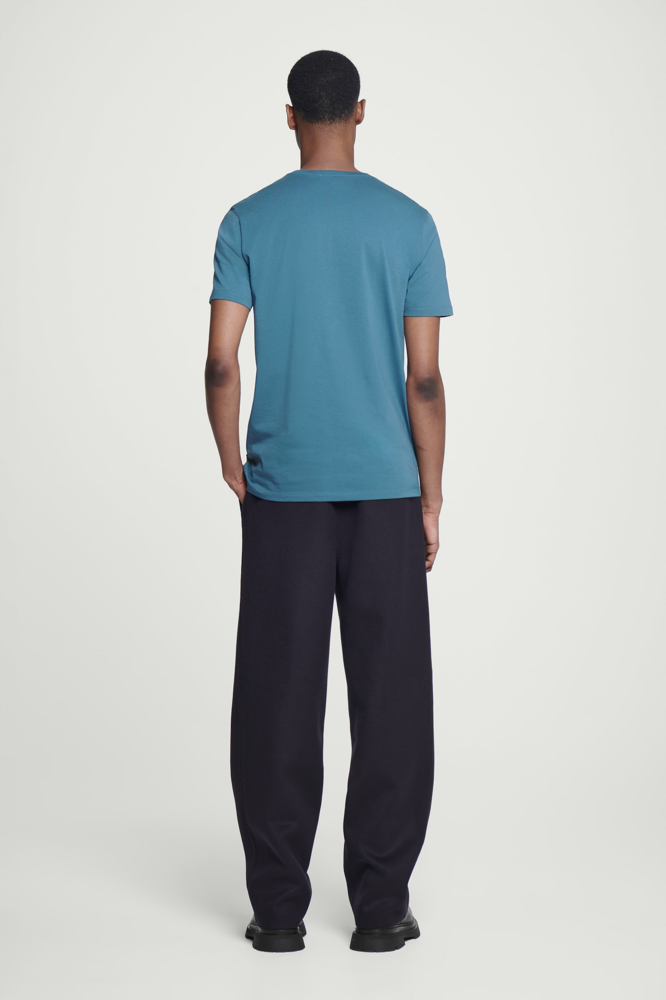 View larger image: REGULAR COTTON T-SHIRT - BLUE - Men | H&M GB 4