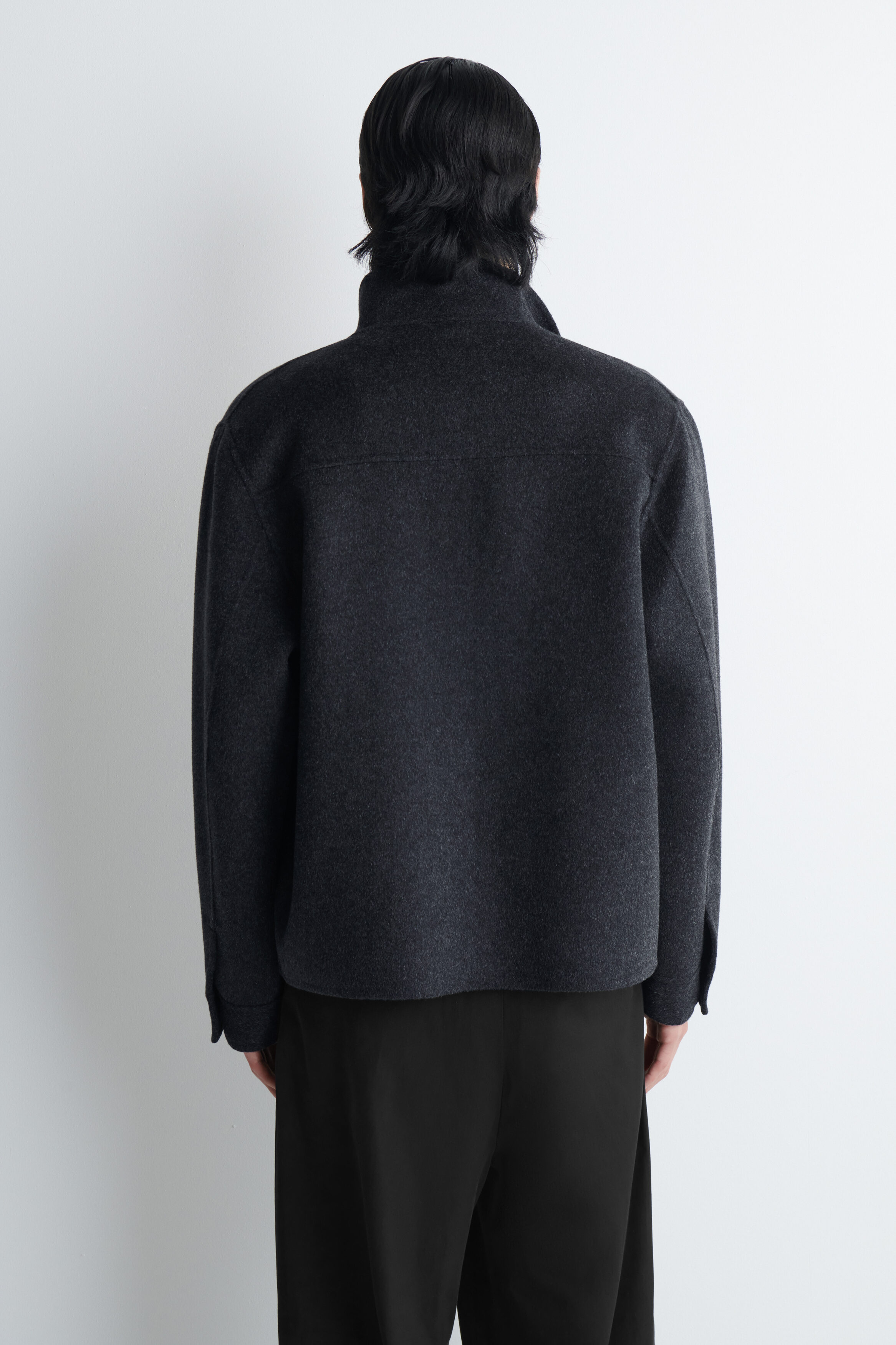 DOUBLE-FACED WOOL MOCK-NECK JACKET - thumbnail 5
