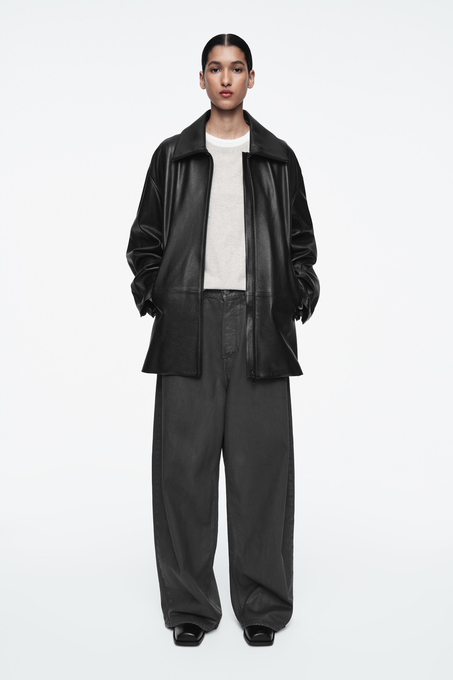 T-SHIRT 24/7 À MANCHES LONGUES - GRIS CLAIR/BRUN / RAYURES/BLANC/GRIS CHINÉ - 6