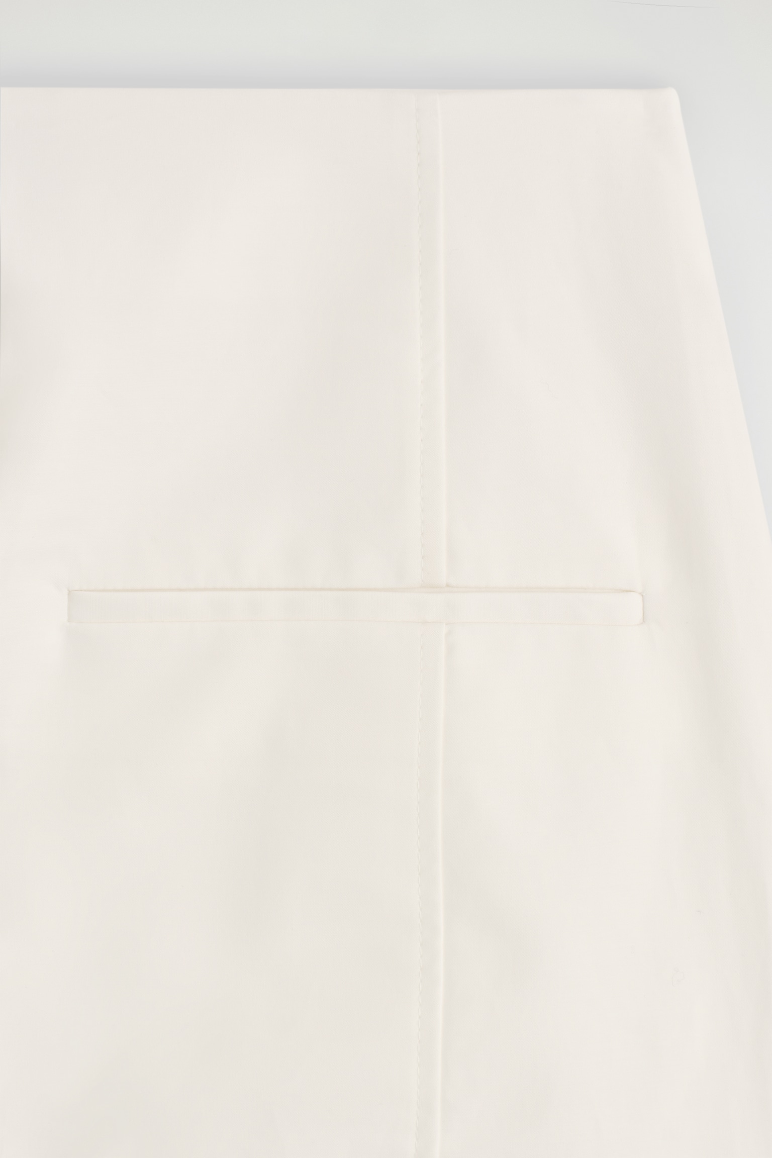 PIMA COTTON BARREL-LEG TROUSERS - WHITE/BLACK - 5
