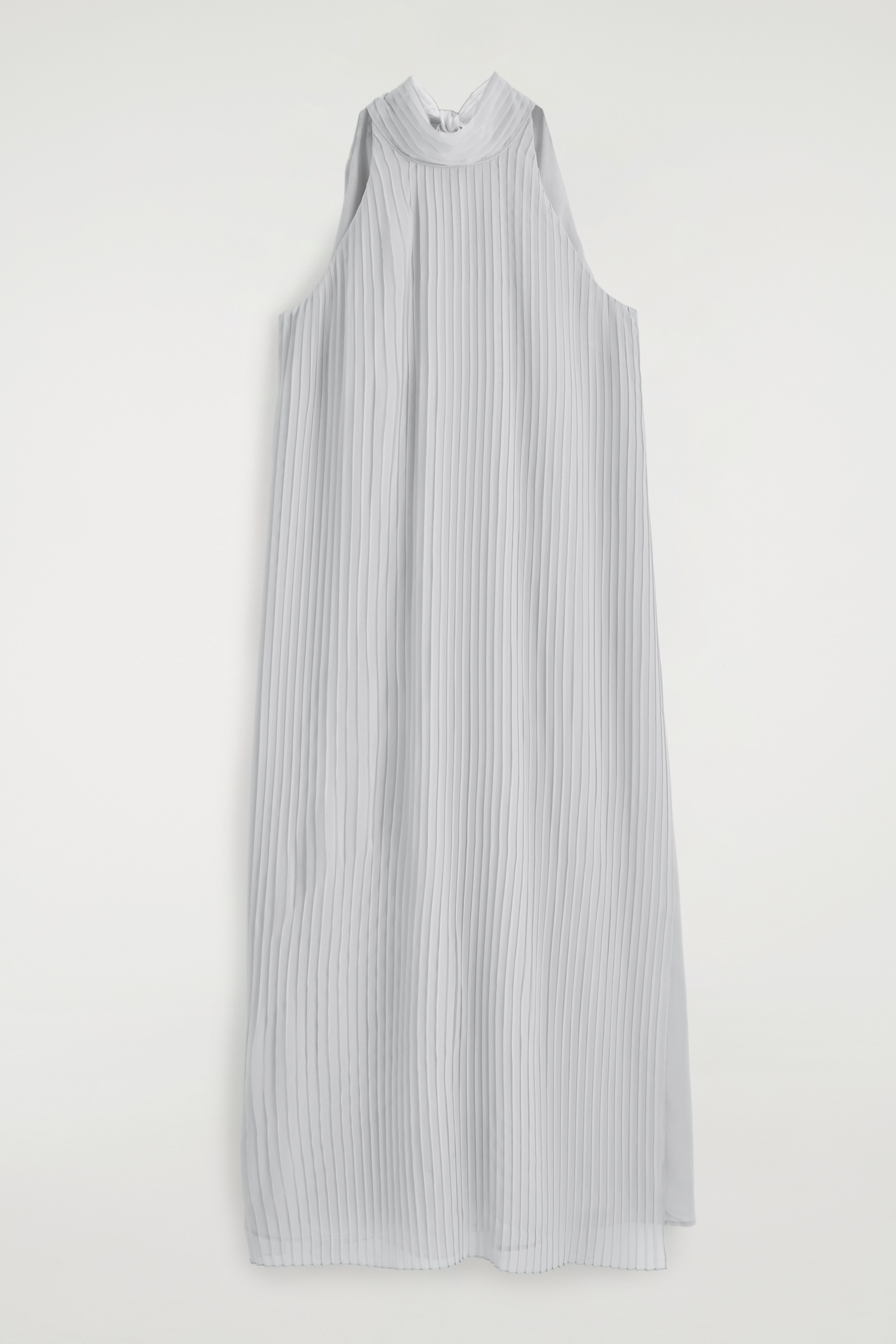 ABITO MAXI PLISSÉ CON SCOLLO ALL'AMERICANA - AZZURRO
