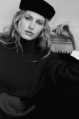 SHEARLING PILLBOX HAT — BLACK 5