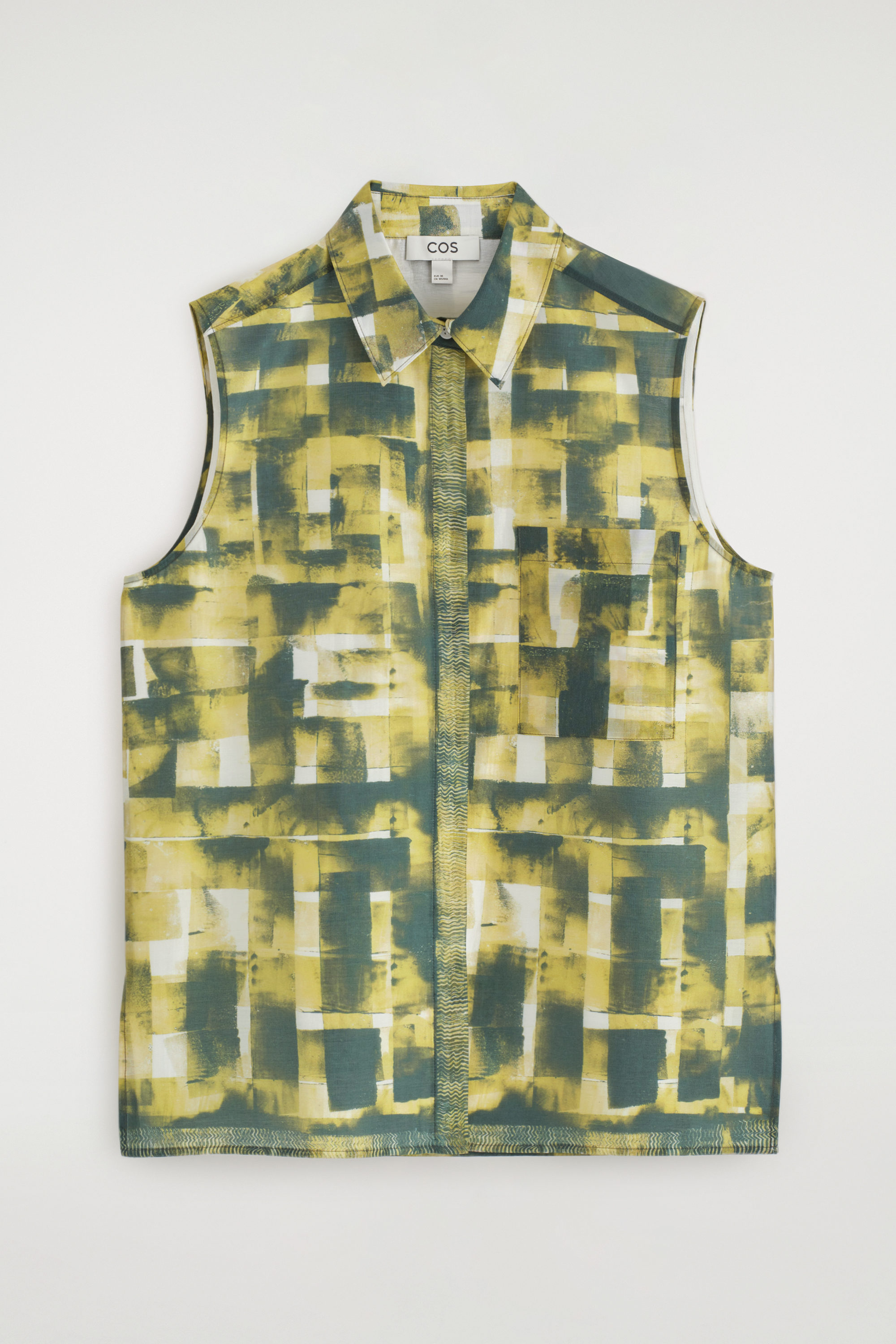 トップス ANREALAGE geometric sleeveless shirt Kangra Geometric Sleeveless Top in Blue | Lyst UK