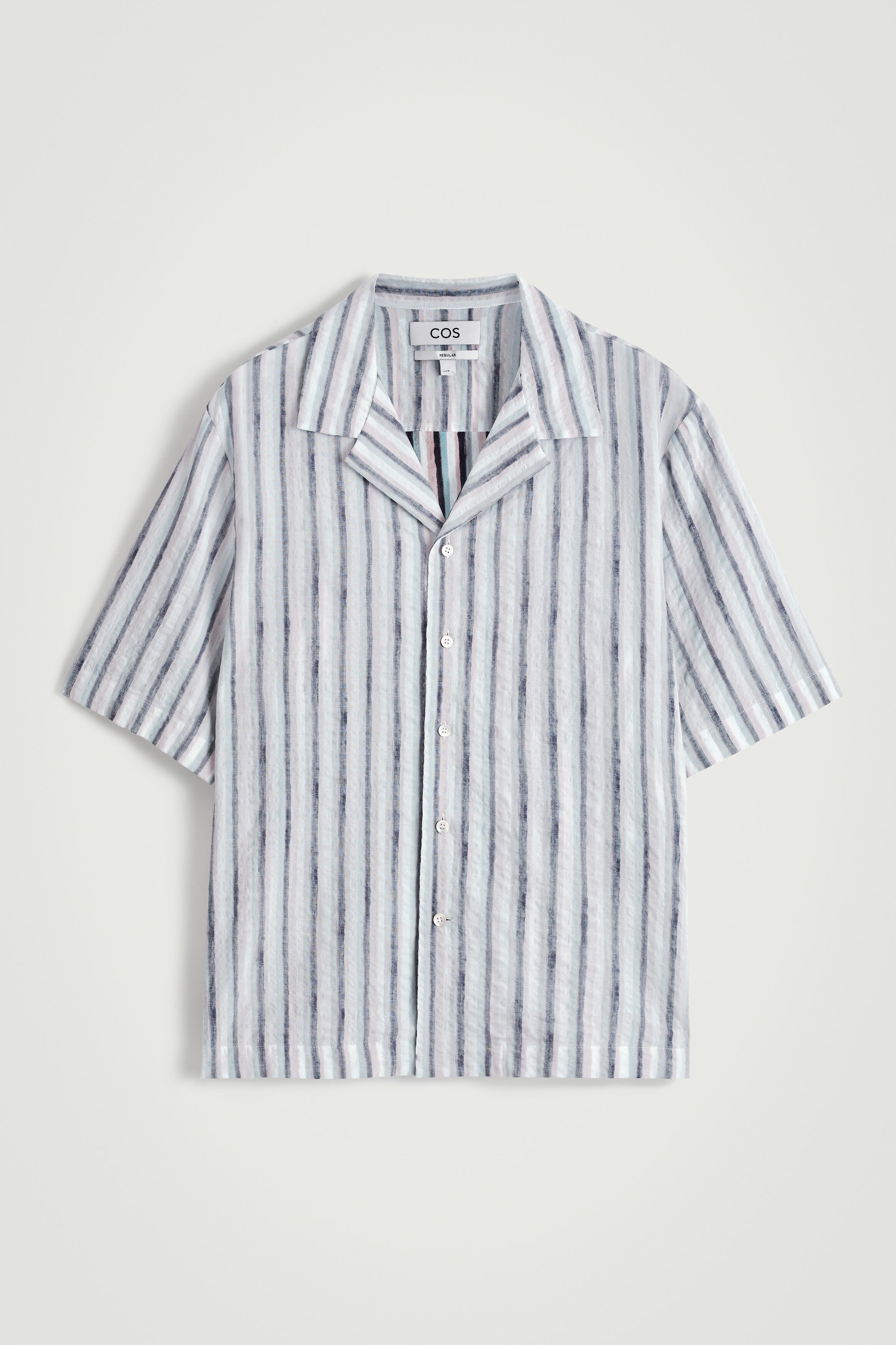 STRIPED RESORT SHIRT - BROWN / STRIPED | COS US
