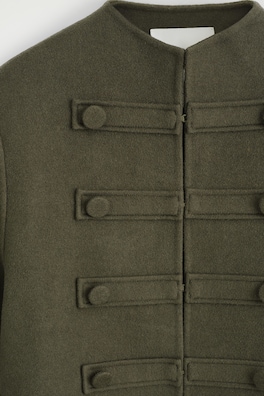 DOUBLE-FACED WOOL UNIFORM JACKET — KHAKI 7