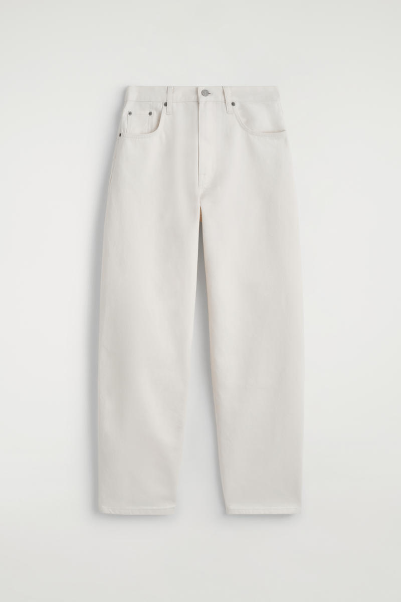 Cos Bay Barrel-leg Jeans In White