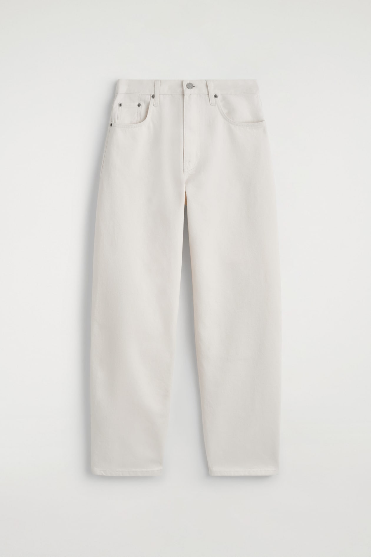 BAY BARREL-LEG JEANS — WHITE