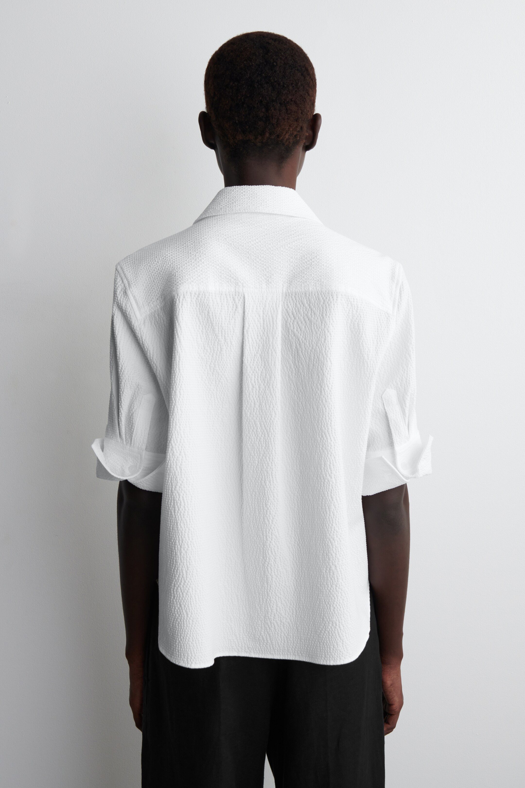 Ver imagem maior: CAMISA DE SEERSUCKER A RISCAS - BRANCO - SENHORA | H&M PT 3