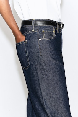 CHORD STRAIGHT-LEG JEANS — DARK INDIGO 4