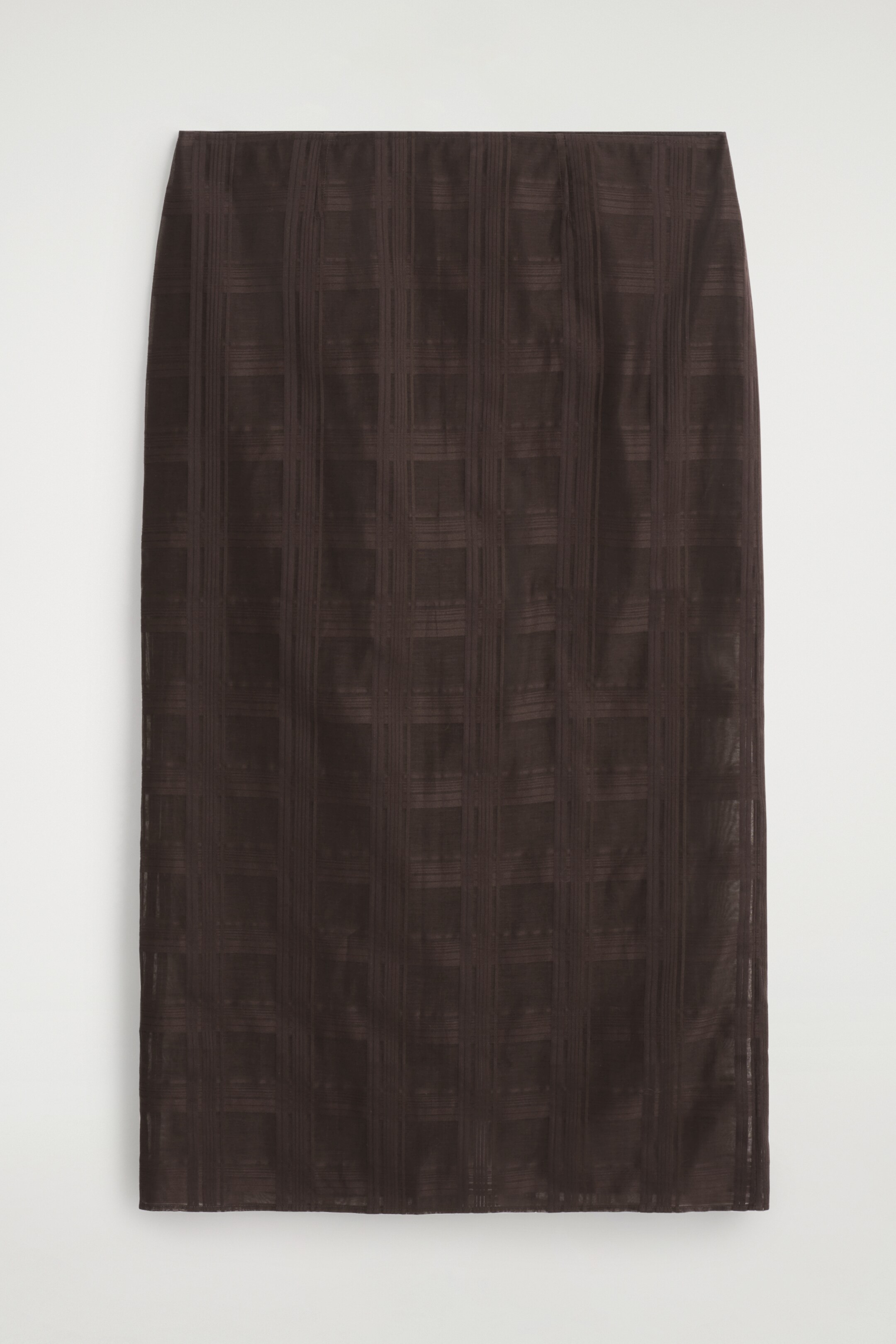 Visualizza immagine più grande: GONNA MIDI TRASPARENTE A QUADRI - MARRONE SCURO - DONNA | H&M IT 5