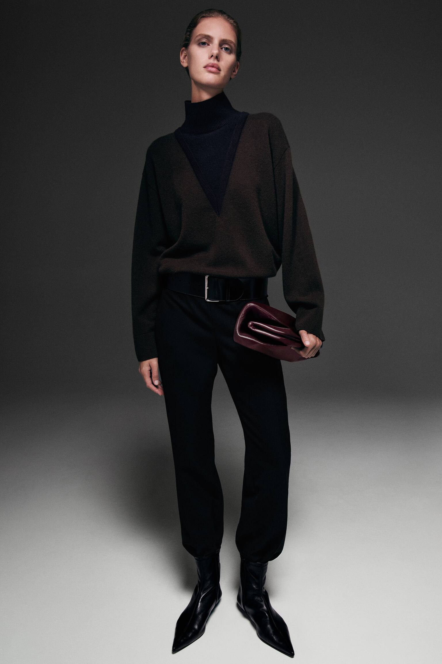 PANTALÓN DE TRAJE STRAIGHT LEG - NEGRO - 4