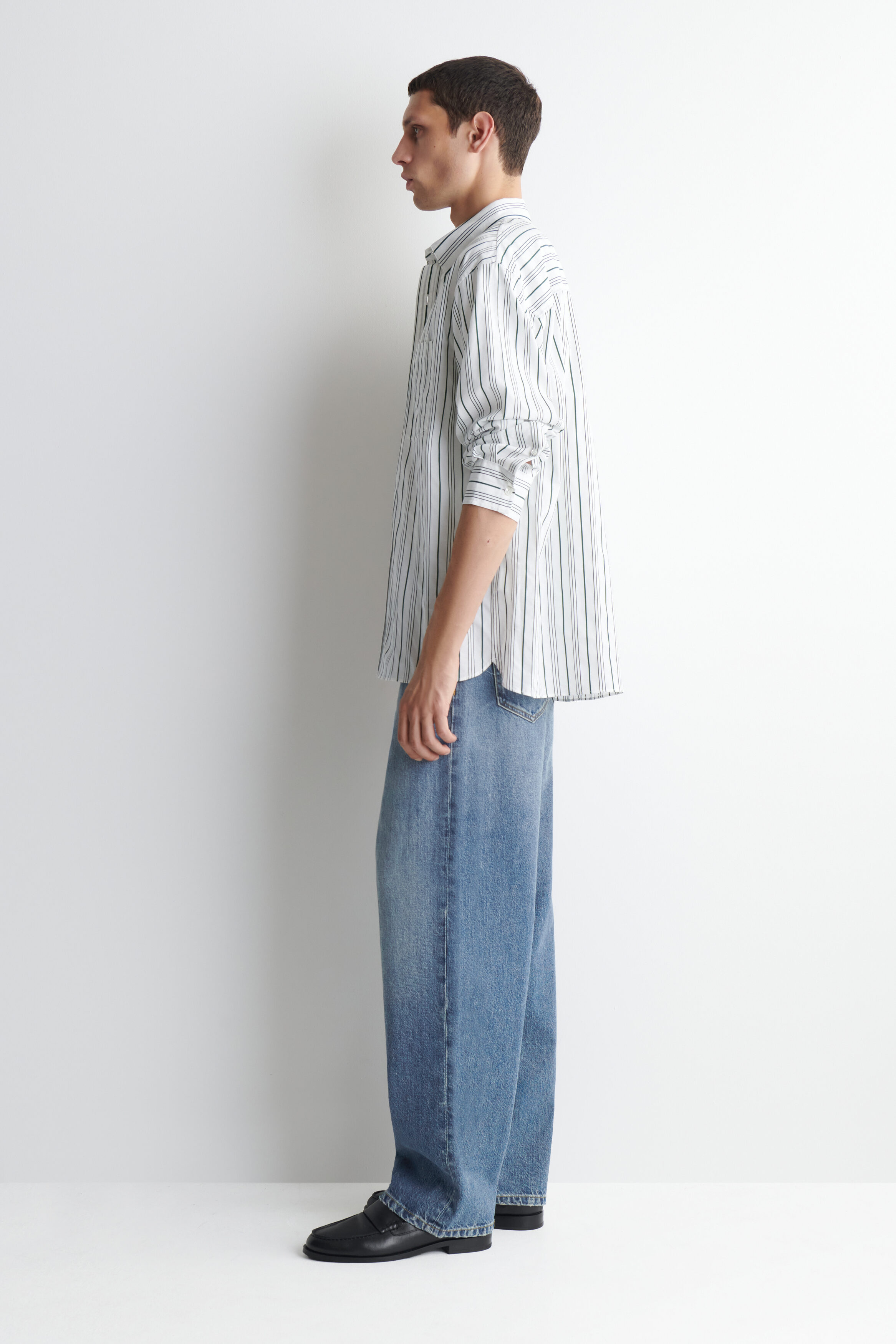OVERSIZED STRIPED COTTON-POPLIN SHIRT - thumbnail 3