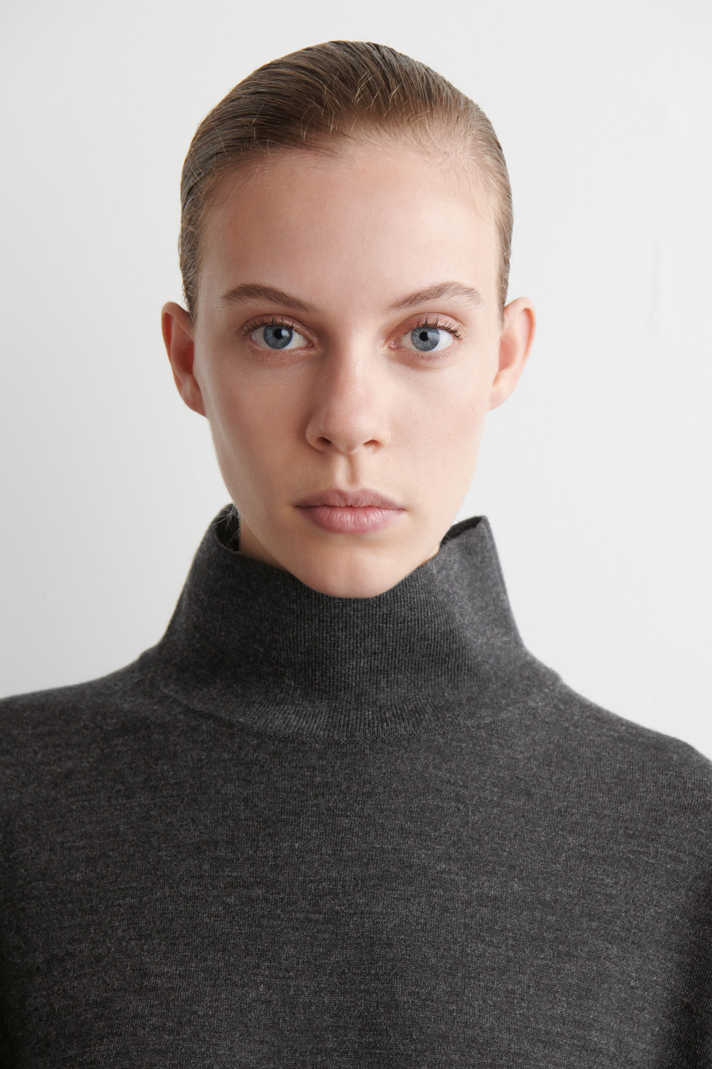 MERINO WOOL TURTLENECK SWEATER - DARK-GRAY MÉLANGE | COS US