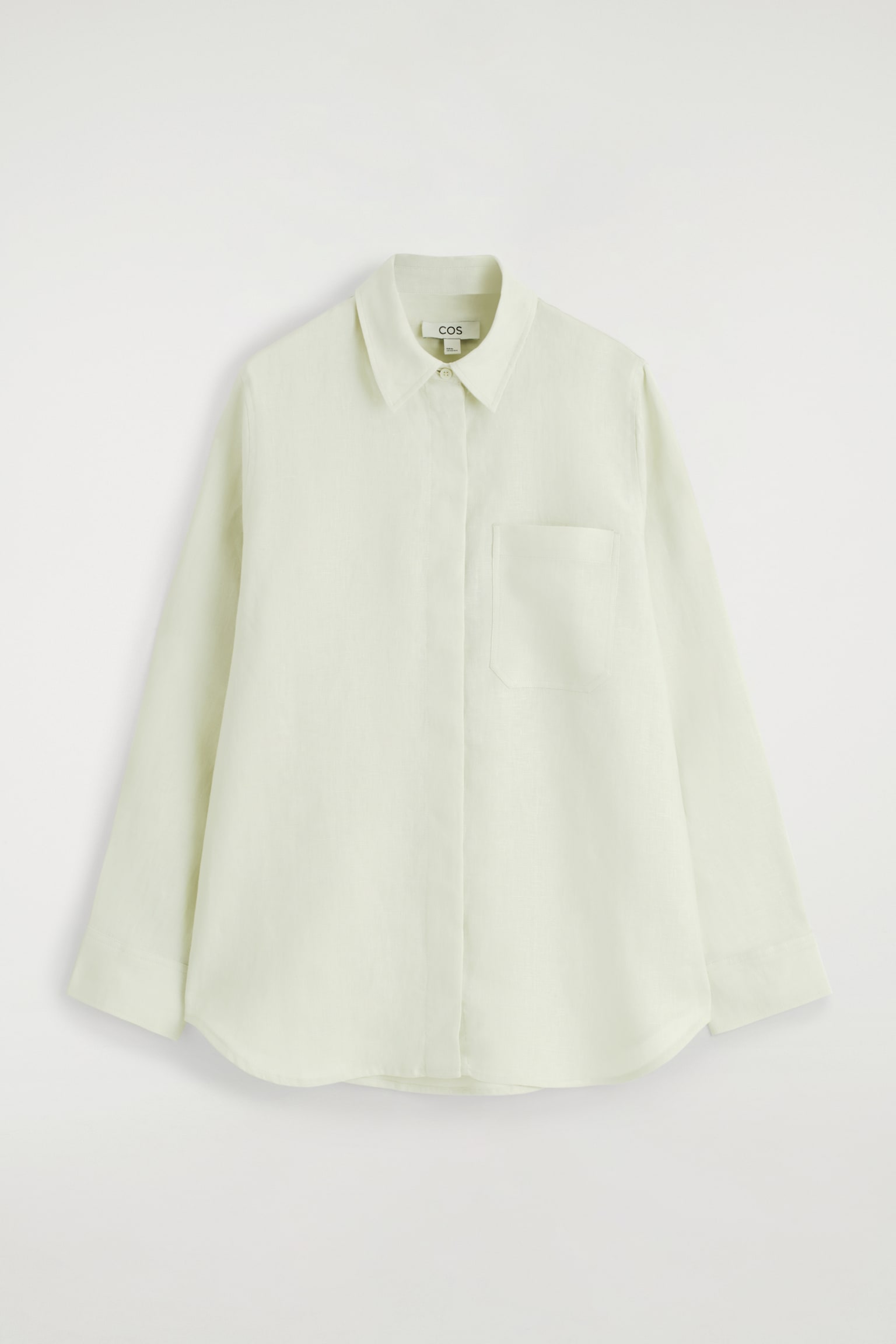 OVERSIZED LINEN SHIRT - PALE GREEN/WHITE/BUTTER YELLOW/NAVY - 2