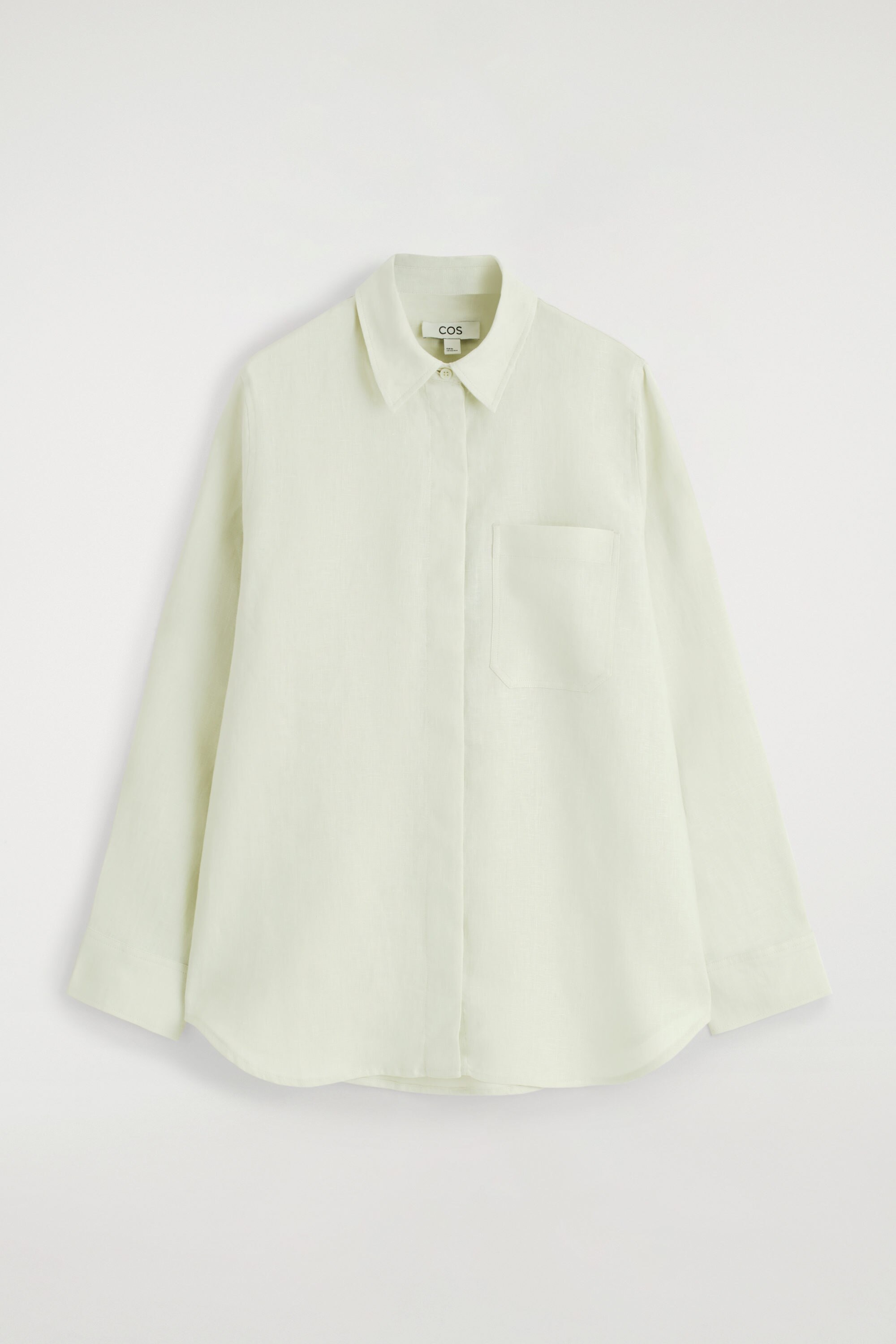 OVERSIZED LINEN SHIRT - PALE GREEN | COS