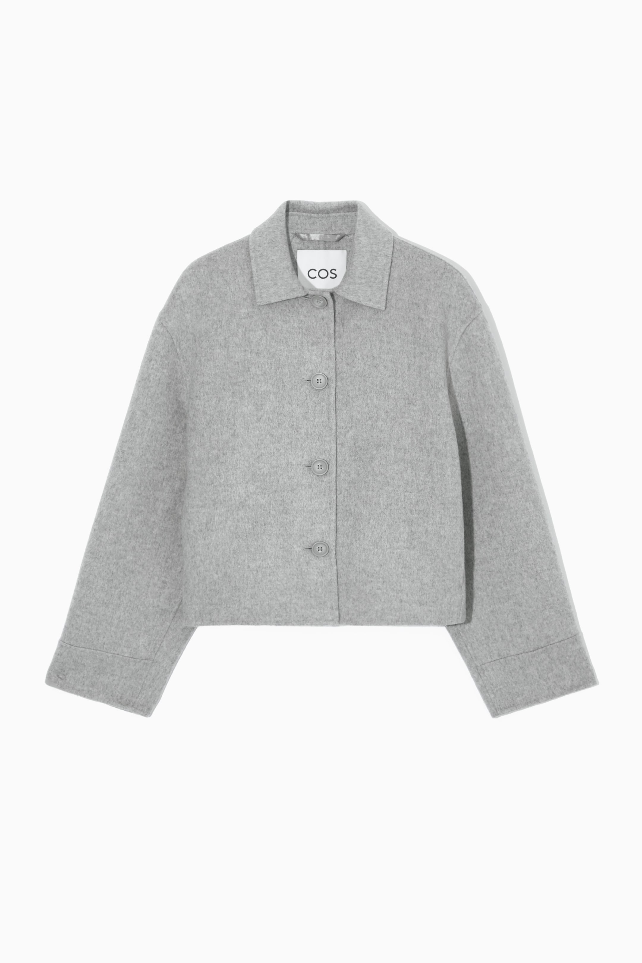 View larger image: BOXY DOUBLE-FACED WOOL JACKET - LIGHT GREY - Ladies | H&M GB 1