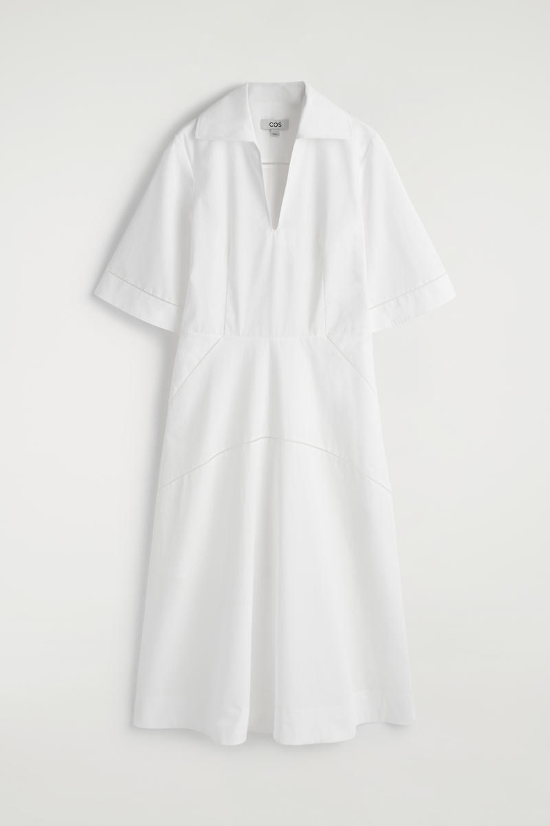 Embroidered Pima Cotton Midi Dress