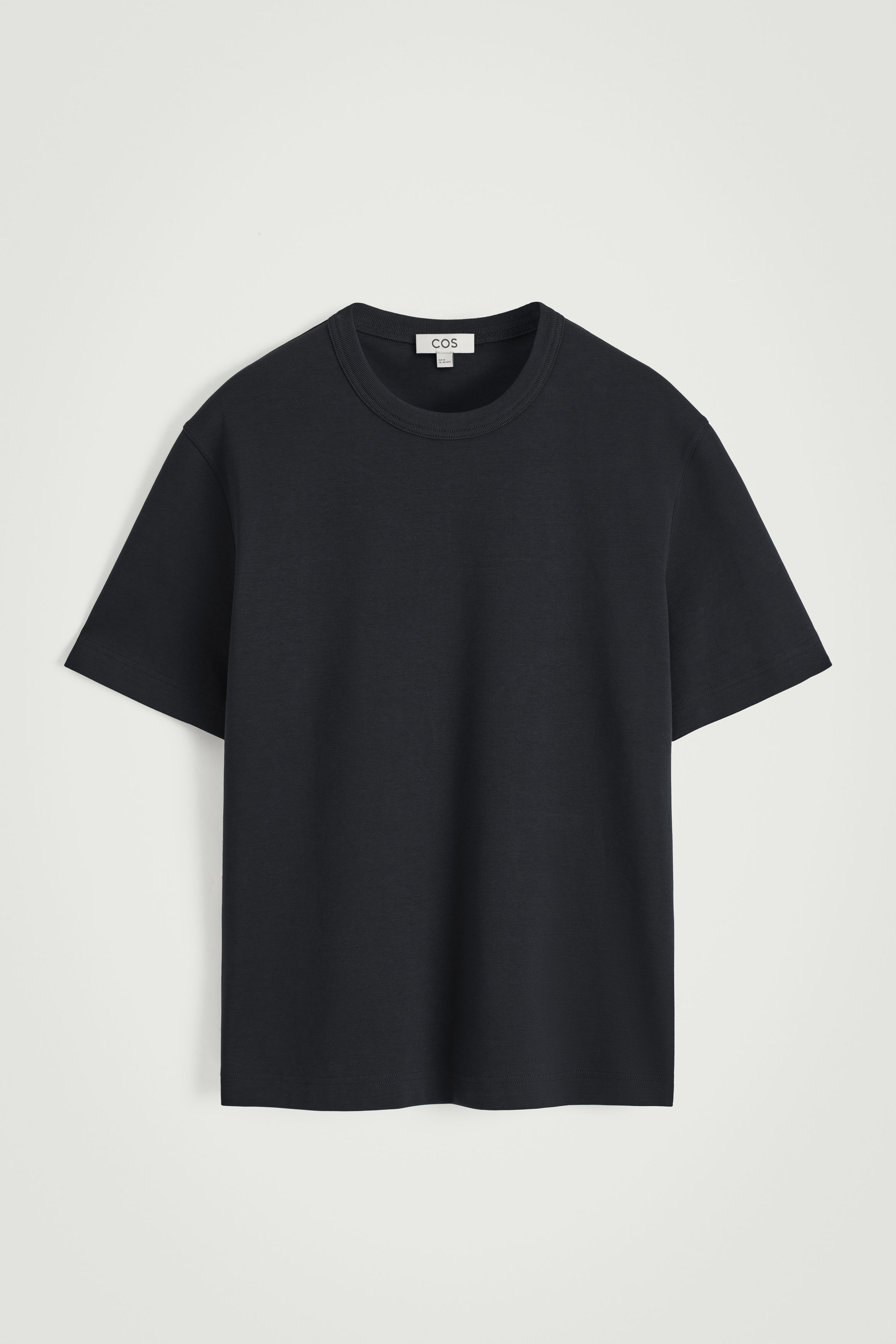 REGULAR BRUSHED-COTTON T-SHIRT - DARK GREEN | COS
