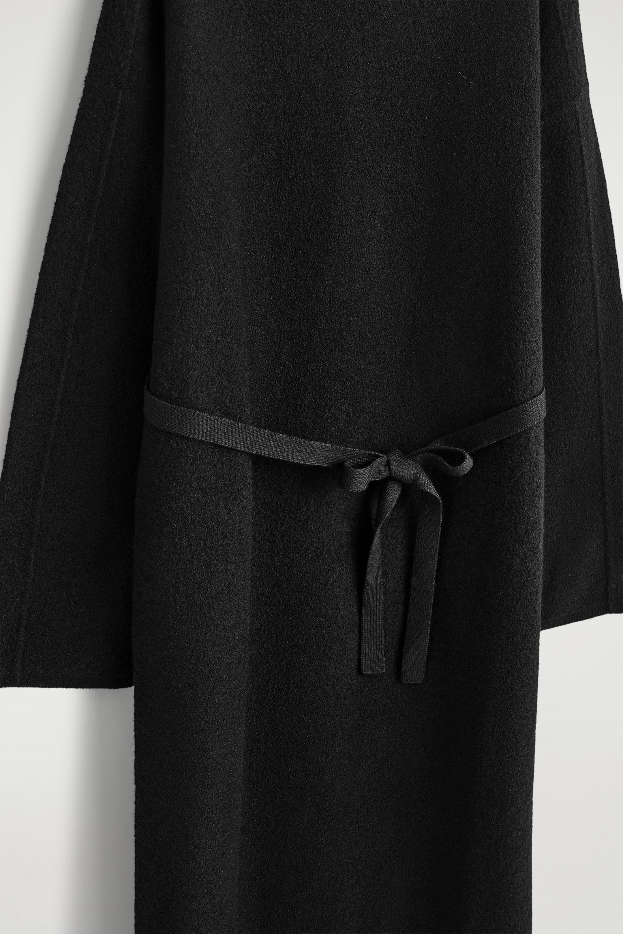 BOILED-WOOL FUNNEL-NECK DRESS