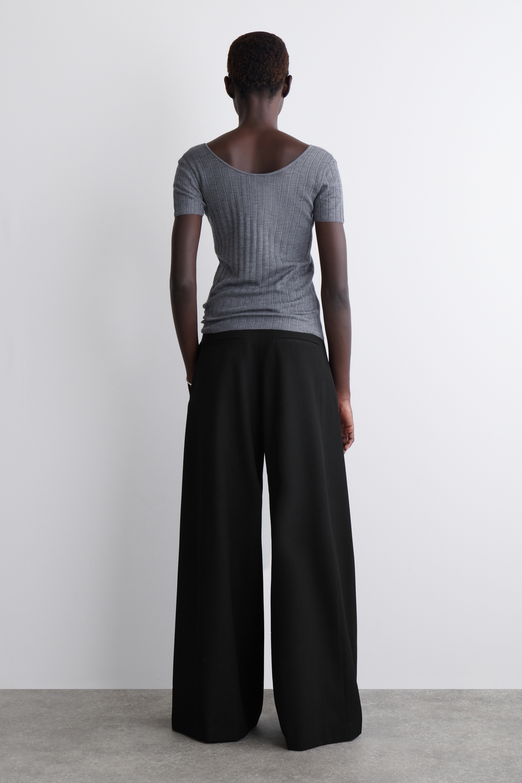 Grotere afbeelding bekijken: RELAXTE WOL-MIX WIJDE BROEK - ZWART - DAMES | H&M BE 3