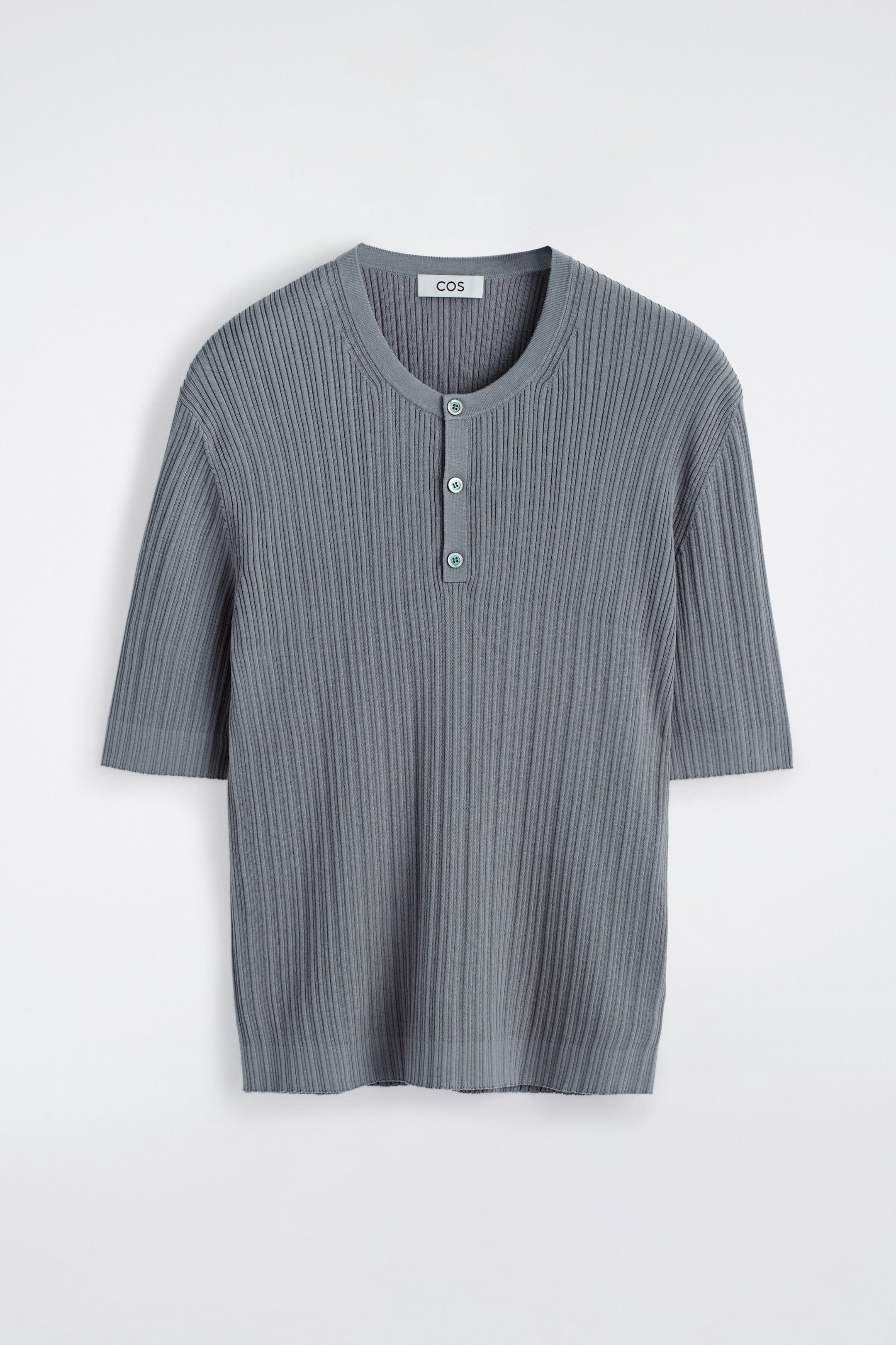 SILK-COTTON HENLEY T-SHIRT
