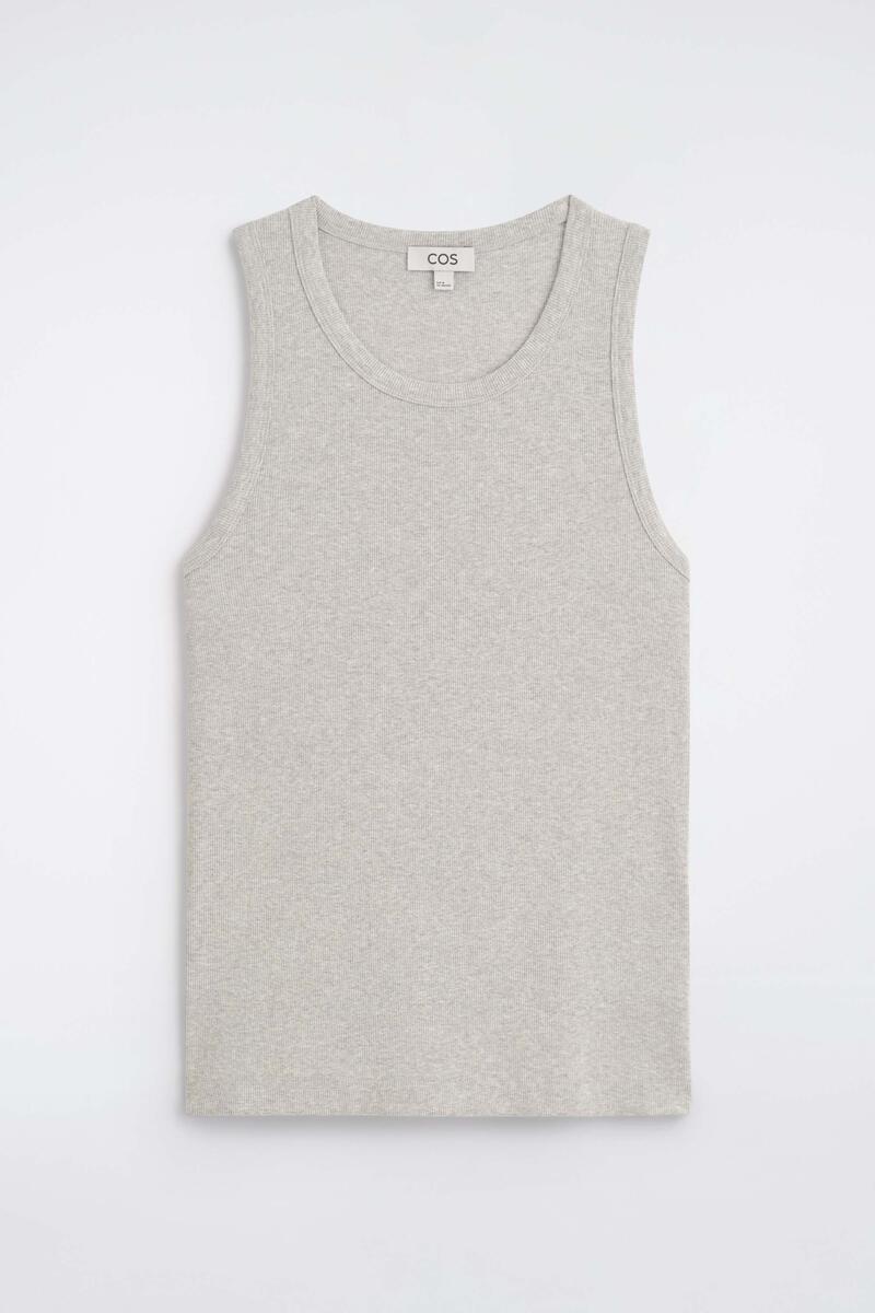 Slim Ribbed Cotton Tank Top