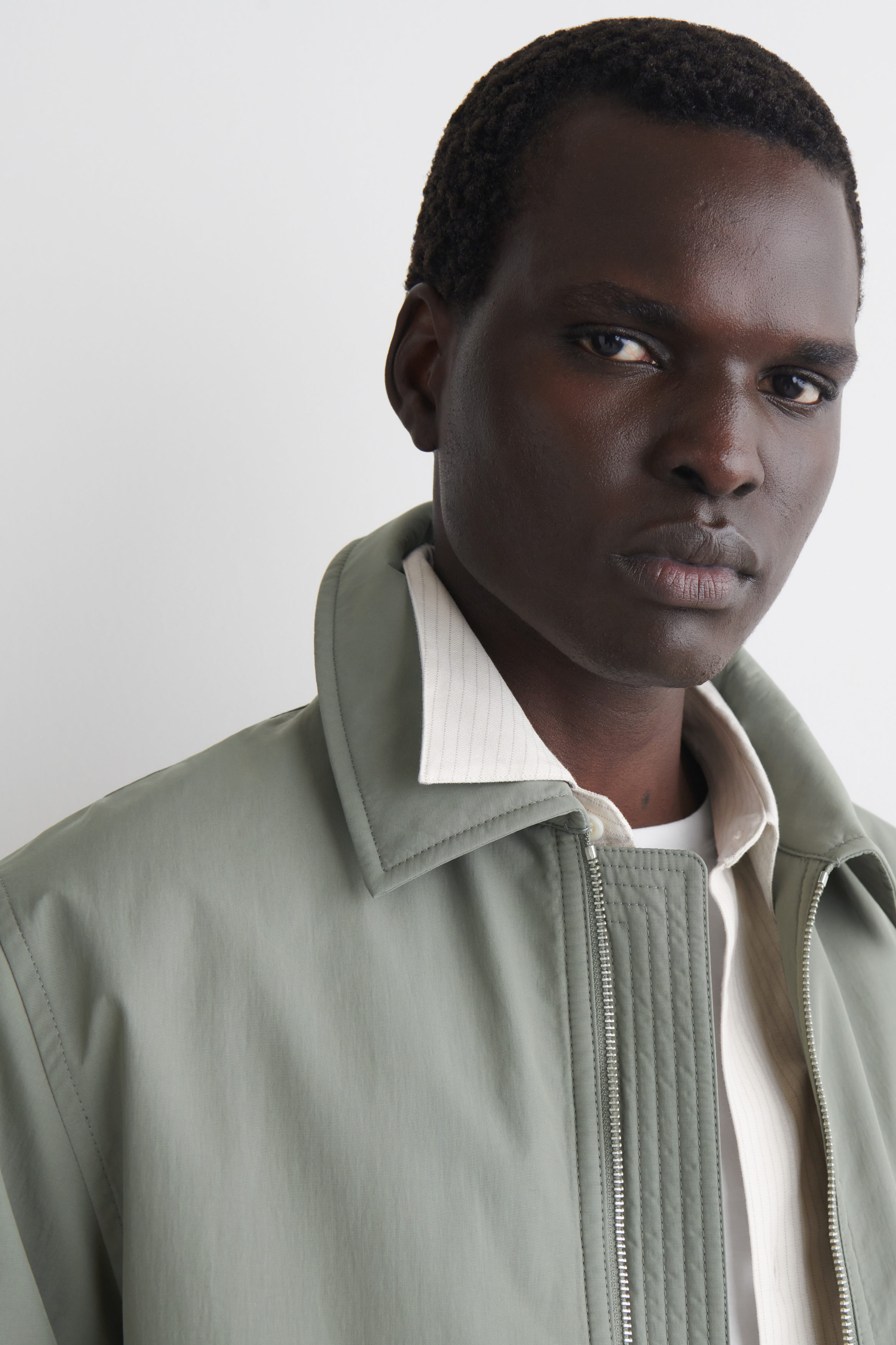 PADDED NYLON UTILITY JACKET - SAGE GREEN | COS US