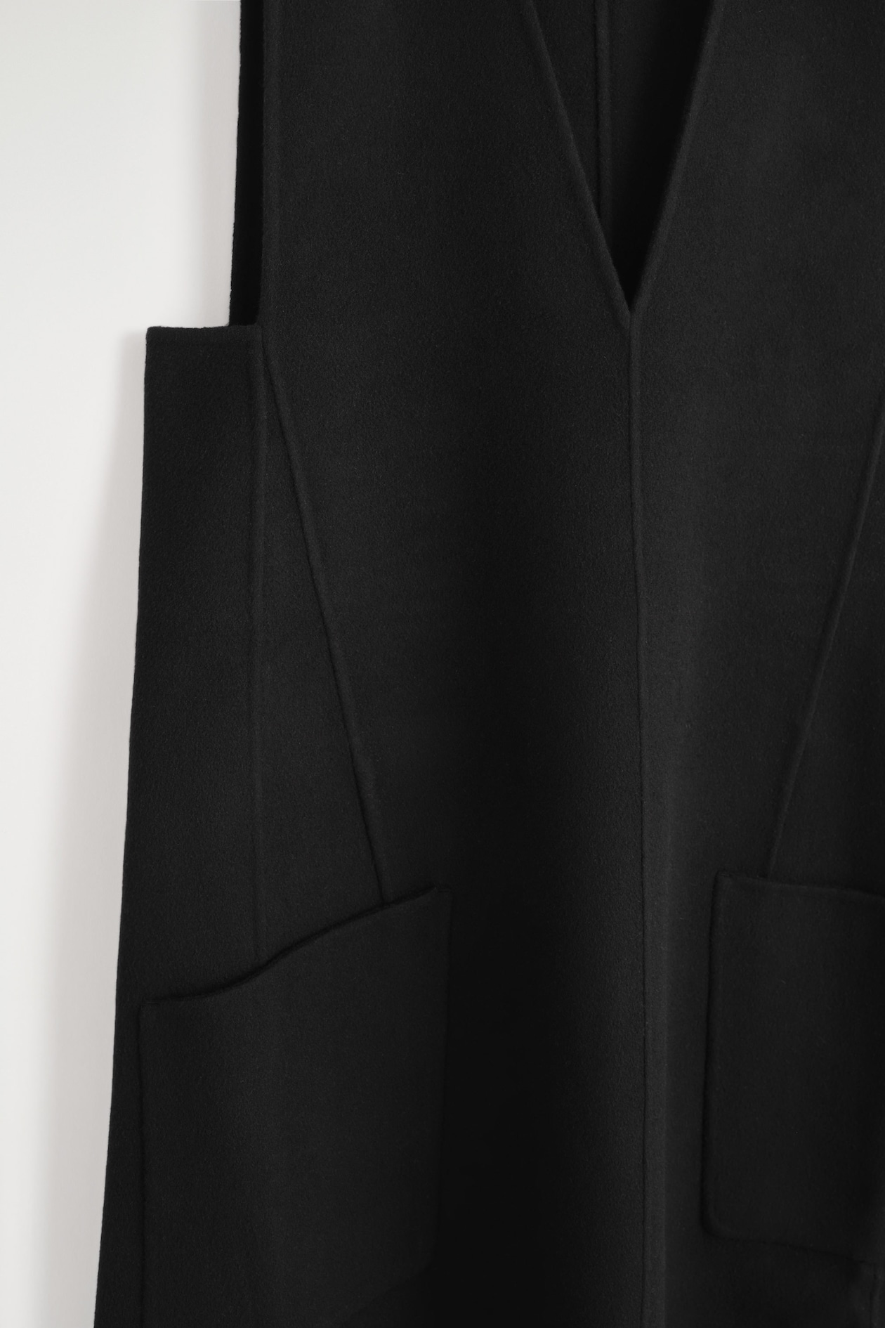 DOUBLE-FACED MERINO WOOL DRESS - BLACK | COS