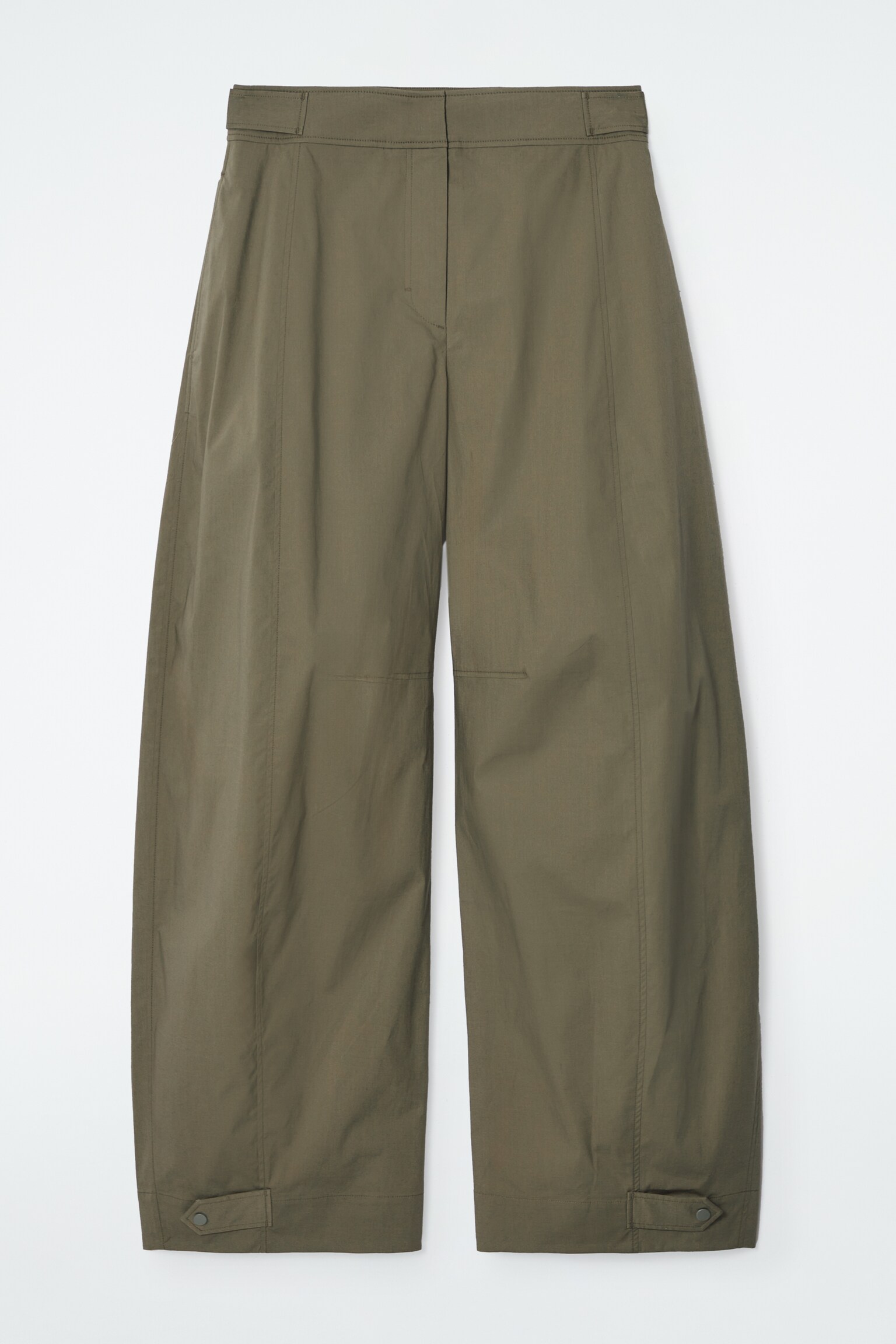 BARREL-LEG UTILITY TROUSERS - KHAKI