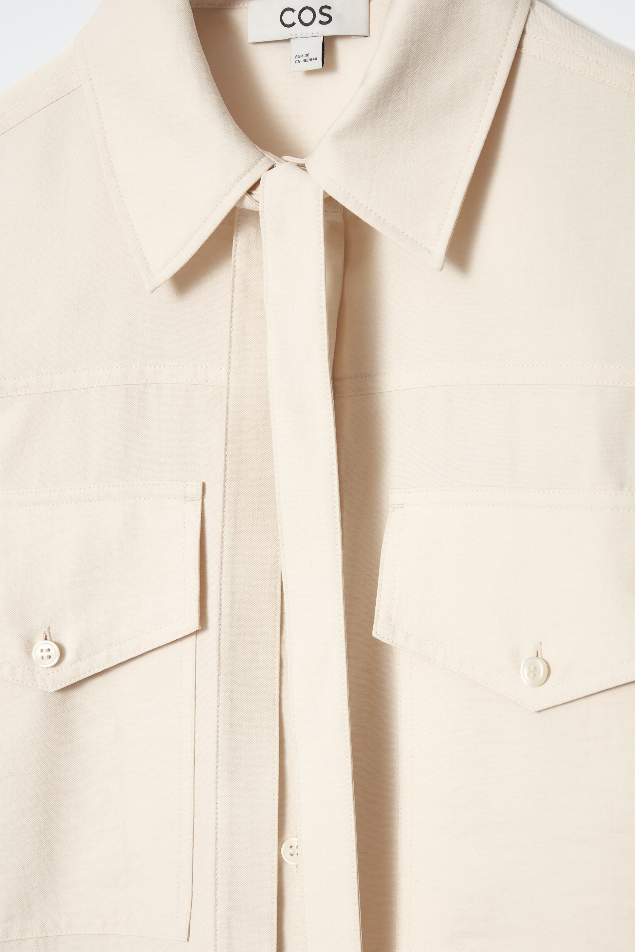 View larger image: NECK-TIE SHIRT - ECRU - Ladies | H&M GB 7
