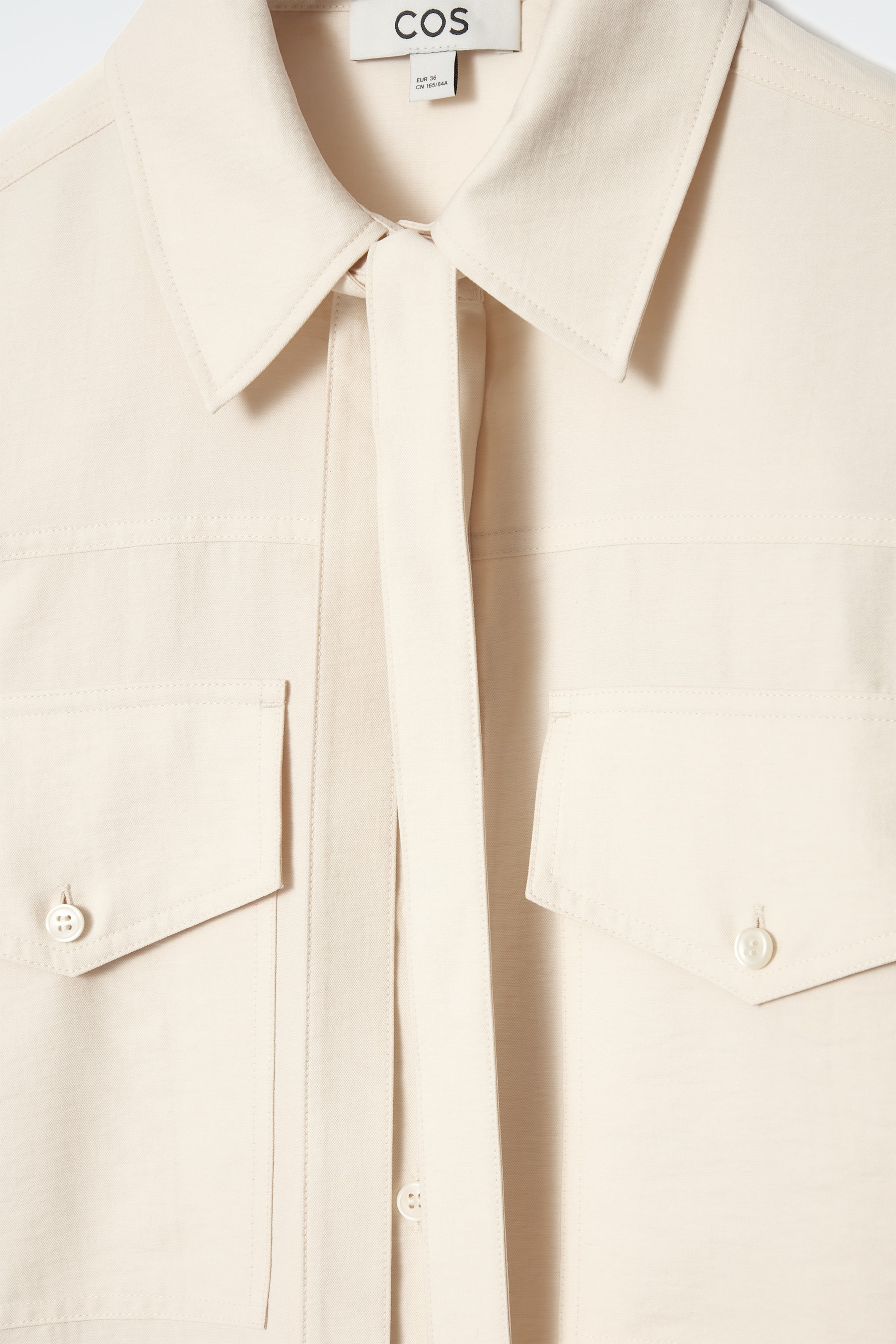 Grösseres Bild ansehen: HEMD MIT SCHALDETAIL - ECRU - DAMEN | H&M CH 7