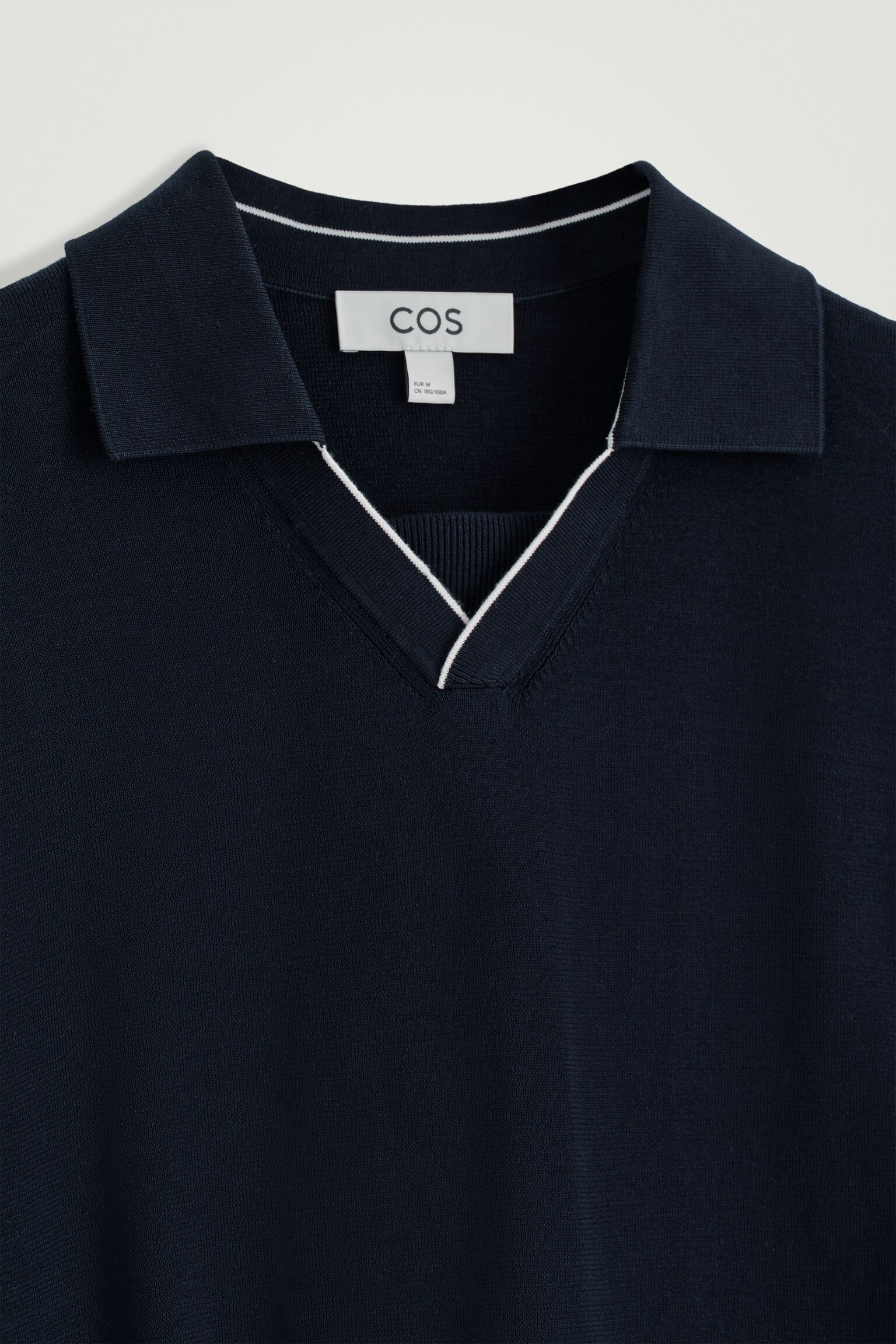 POLO À BORDURE CONTRASTANTE EN MAILLE - BLEU MARINE - 6