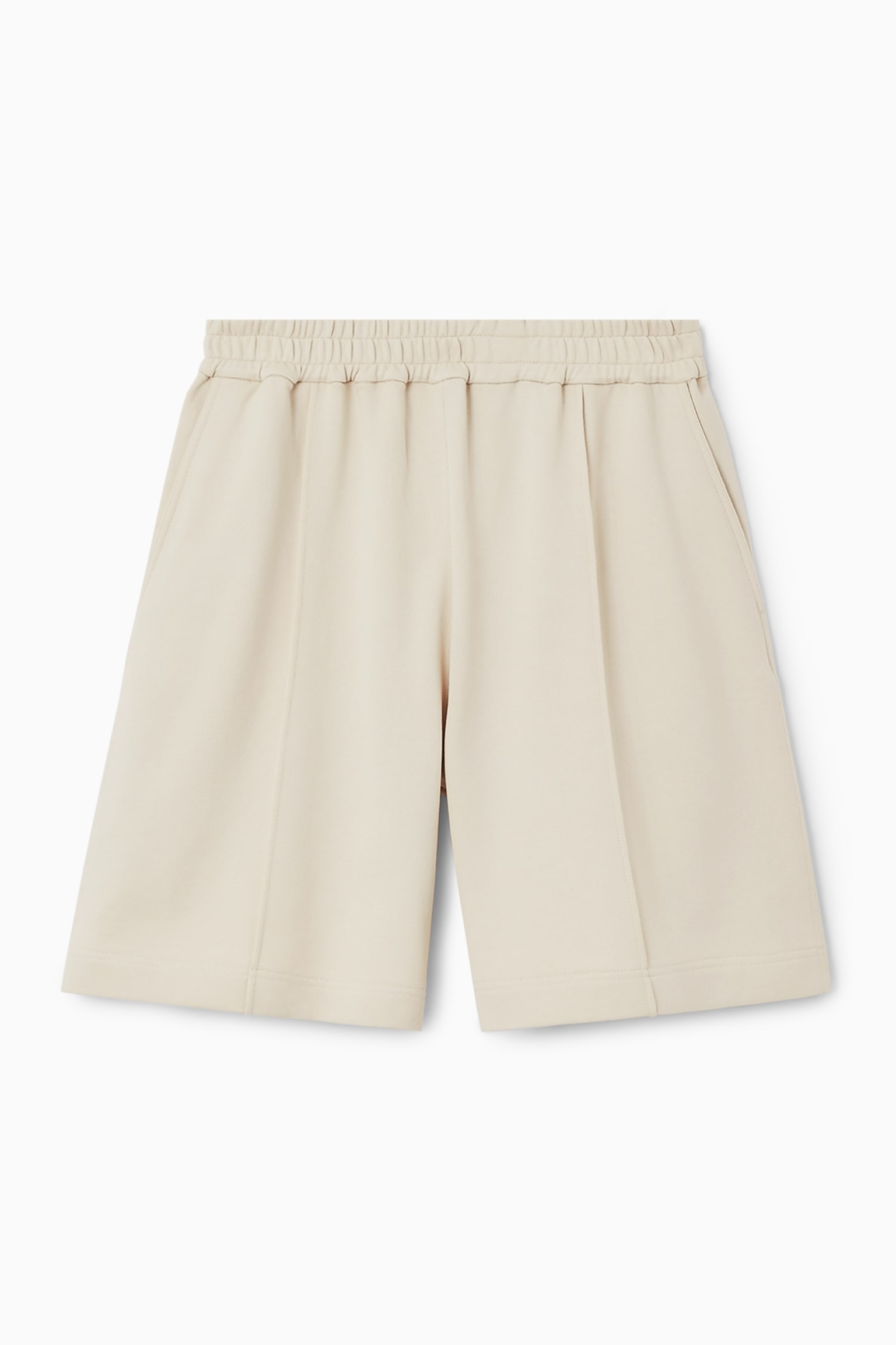 MID-WEIGHT JERSEY SHORTS - ECRU