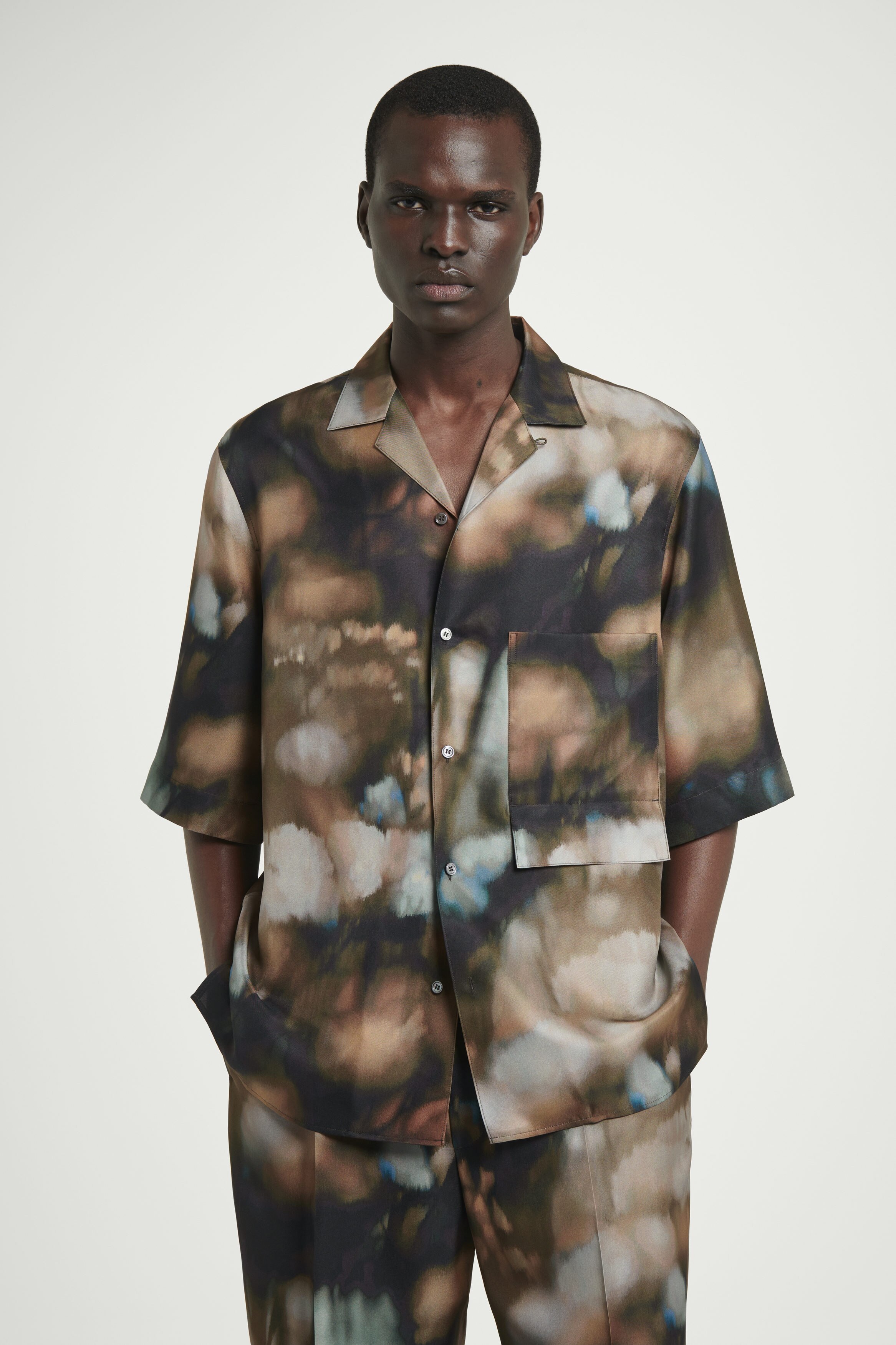 トップス SUBLATIONS FIBRIL SATINCUPRO RELAX SHIRT SUBLATIONS FIBRIL SATINCUPRO RELAX SHIRT メンズ
