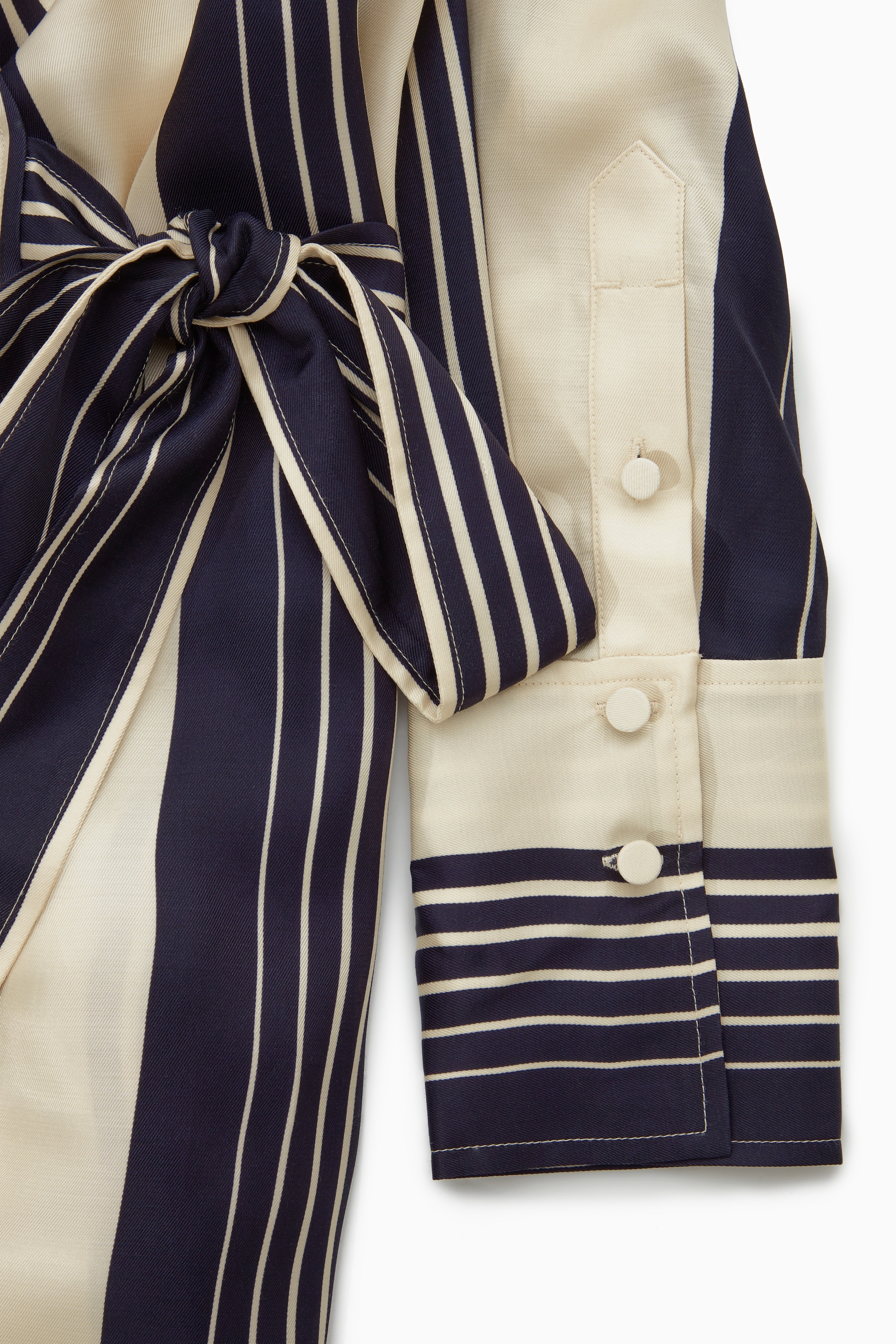 View larger image: STRIPED MIDI WRAP DRESS - NAVY / CREAM / STRIPED - Ladies | H&M GB 2