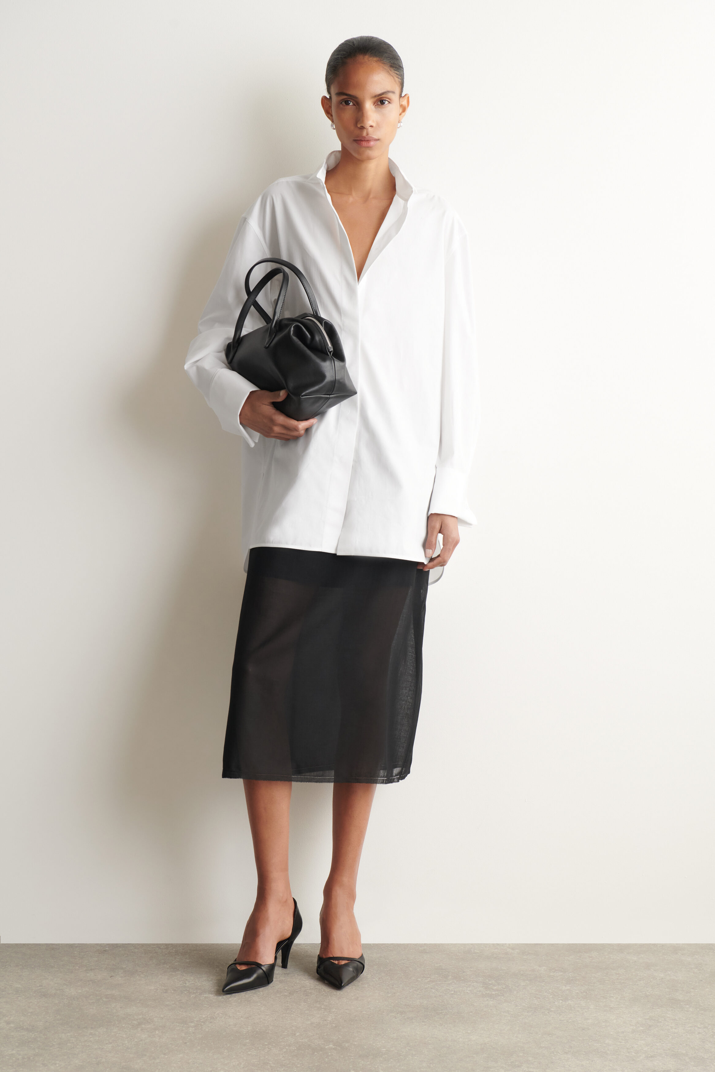 WING-COLLAR COTTON TUXEDO SHIRT - thumbnail 2