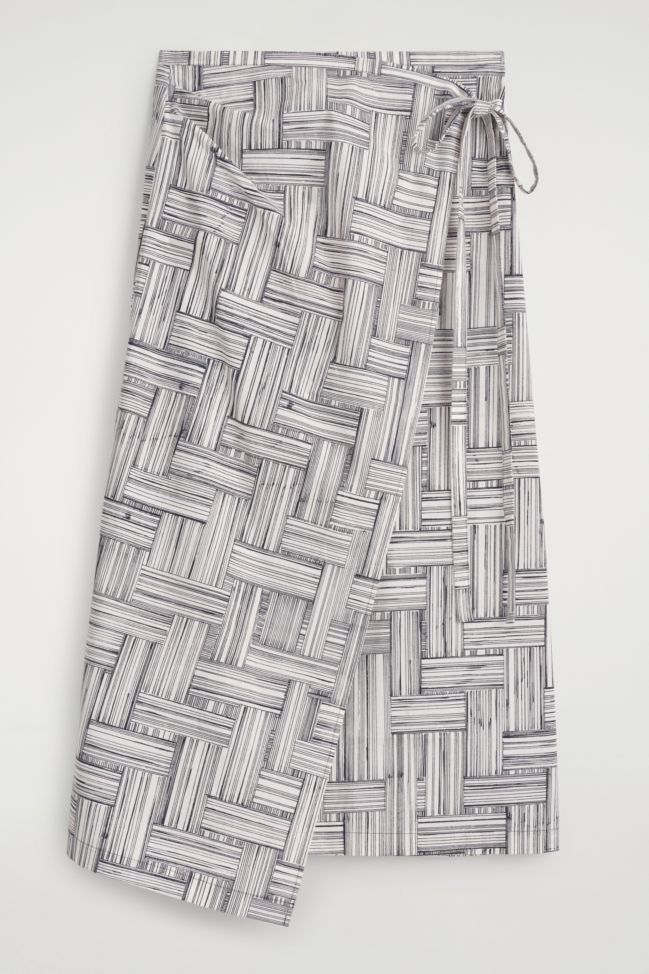 Ingrandisci l'immagine: PRINTED COTTON WRAP SKIRT - ECRU / NAVY / PRINTED - DONNA | H&M CH 6